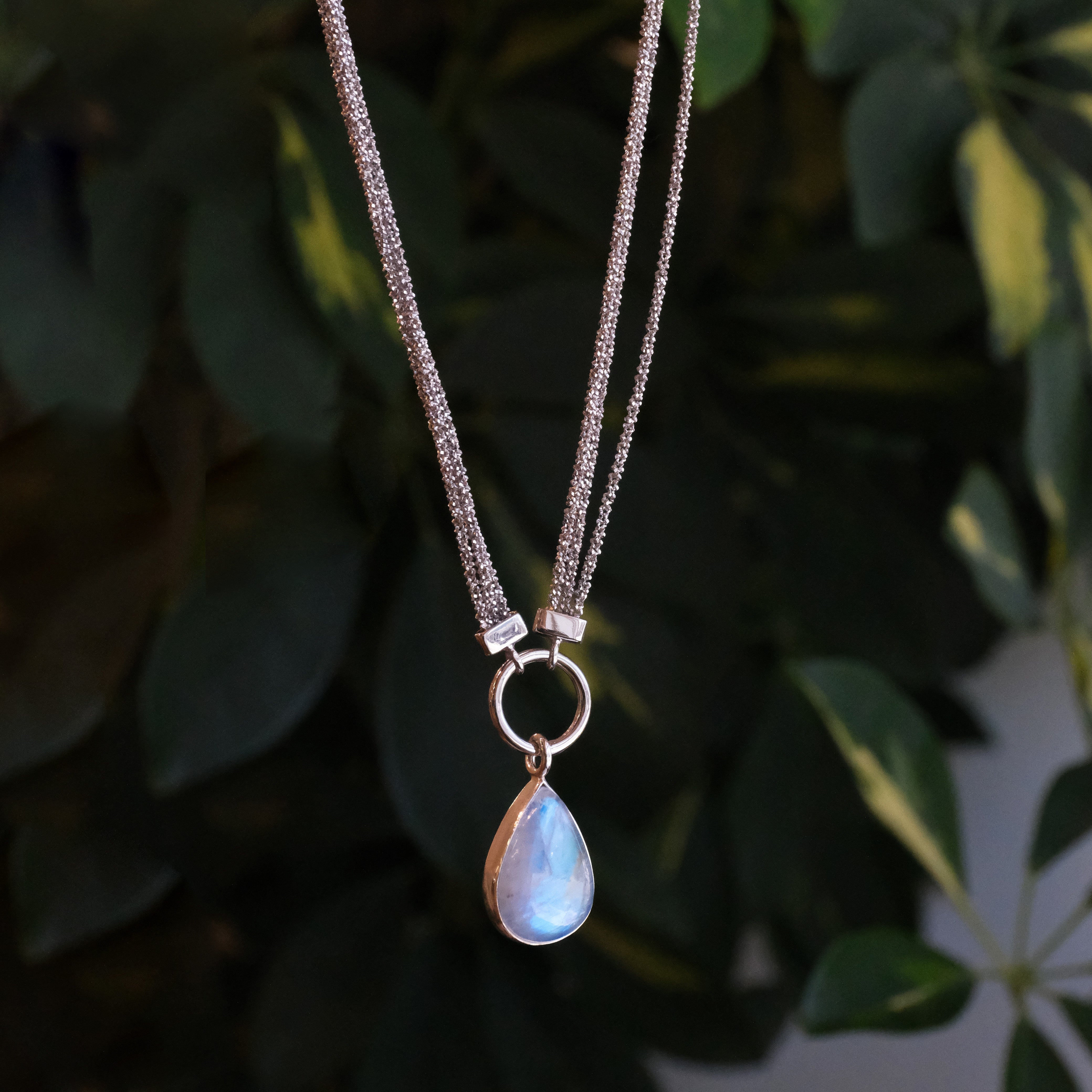 Moonstone + Sterling Malta Necklace - One of a Kind