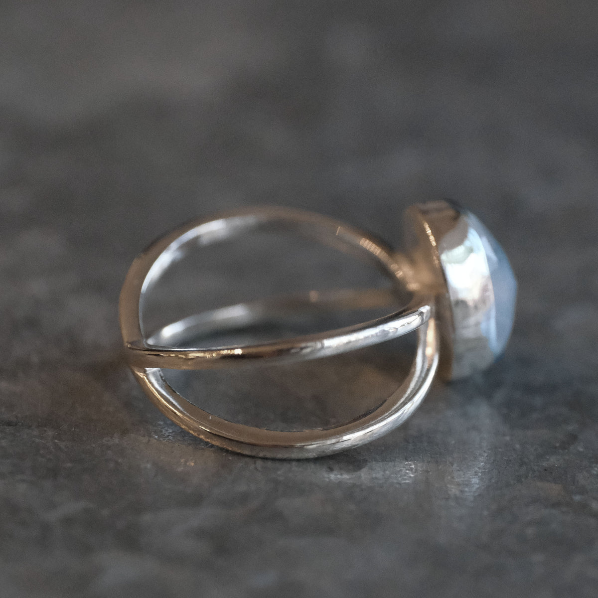 Moonstone Atom Ring (Size 7) - One of a Kind