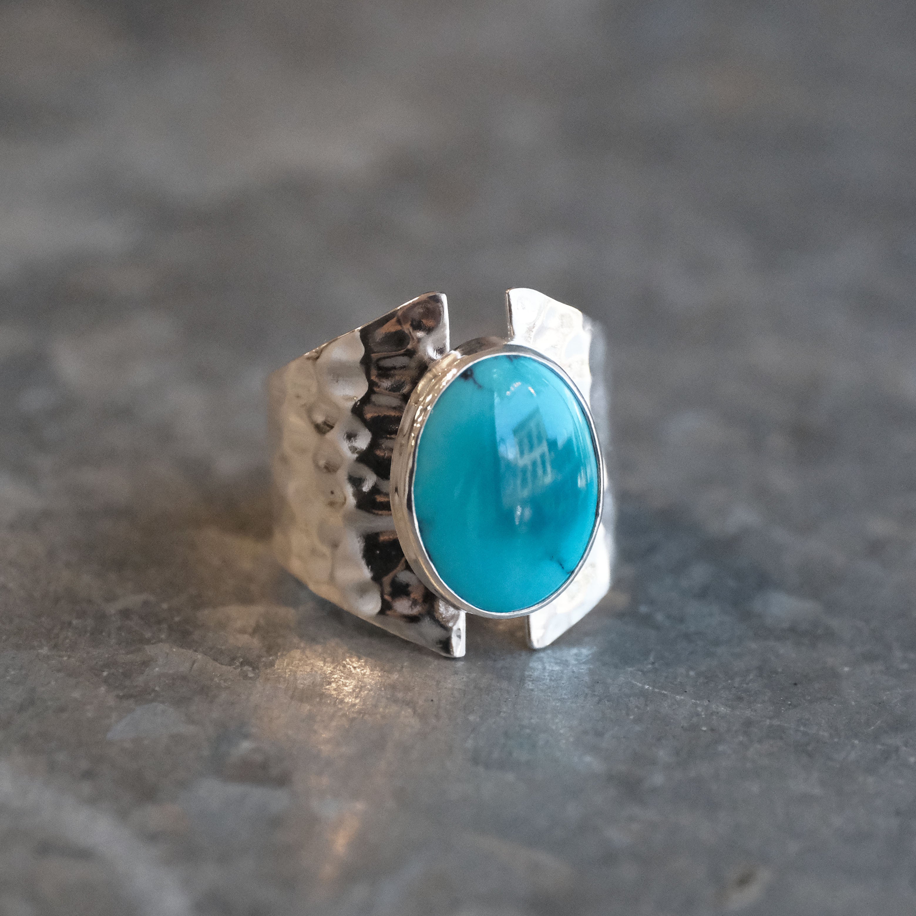 Turquoise Shield Ring (Size 8.5) - One of a Kind