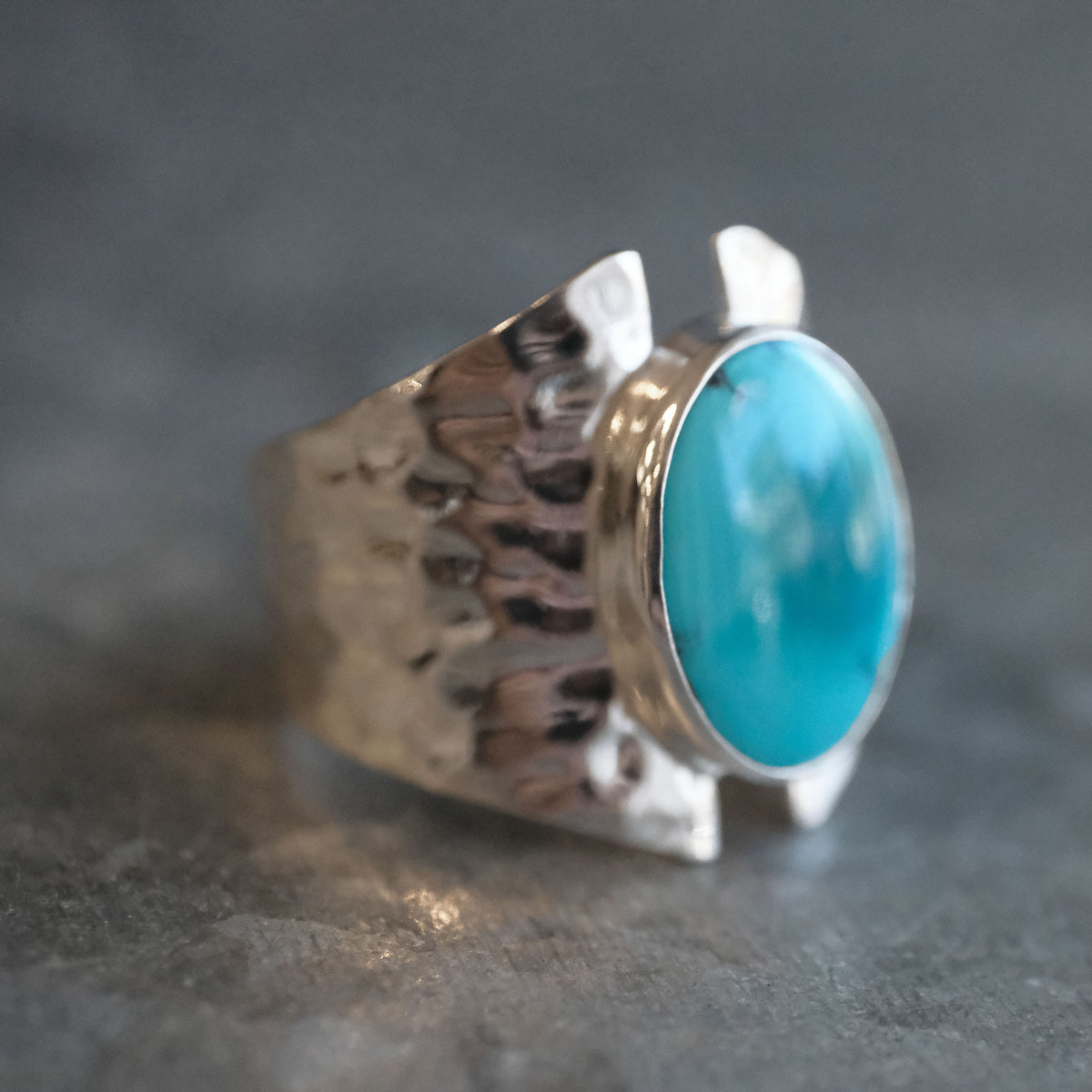 Turquoise Shield Ring (Size 8.5) - One of a Kind