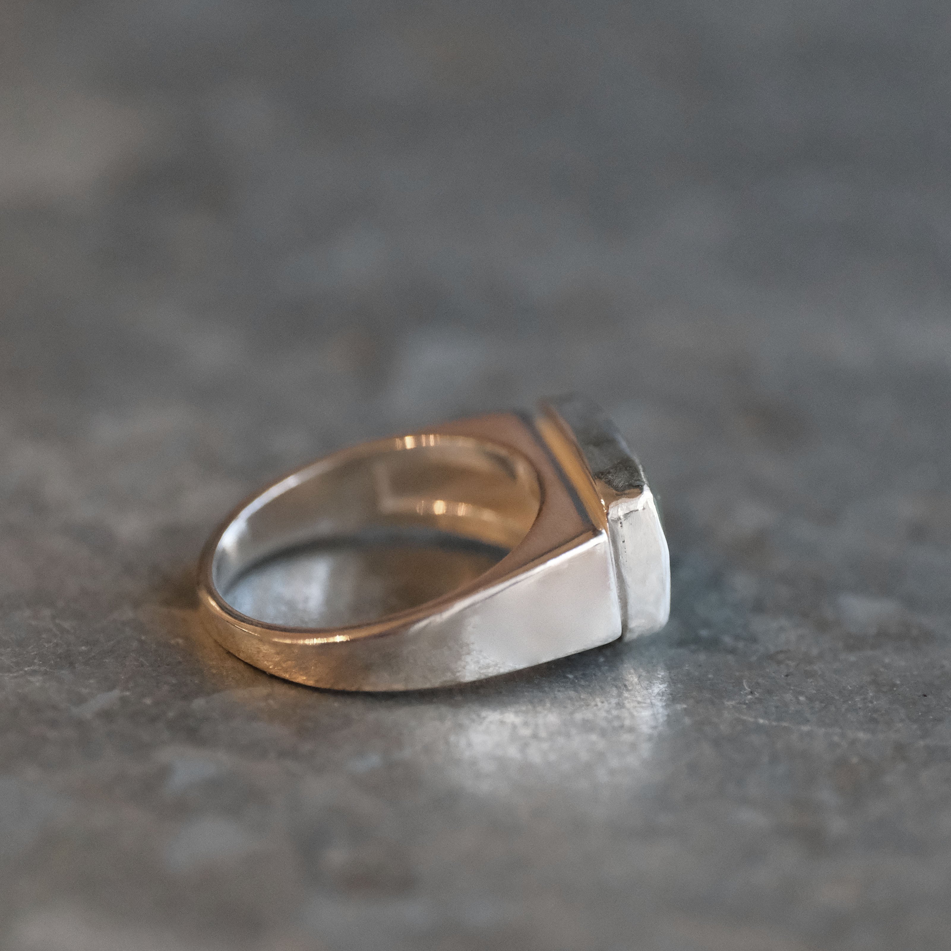 Green Kyanite + Sterling Bar Ring (Size 6) - One of a Kind