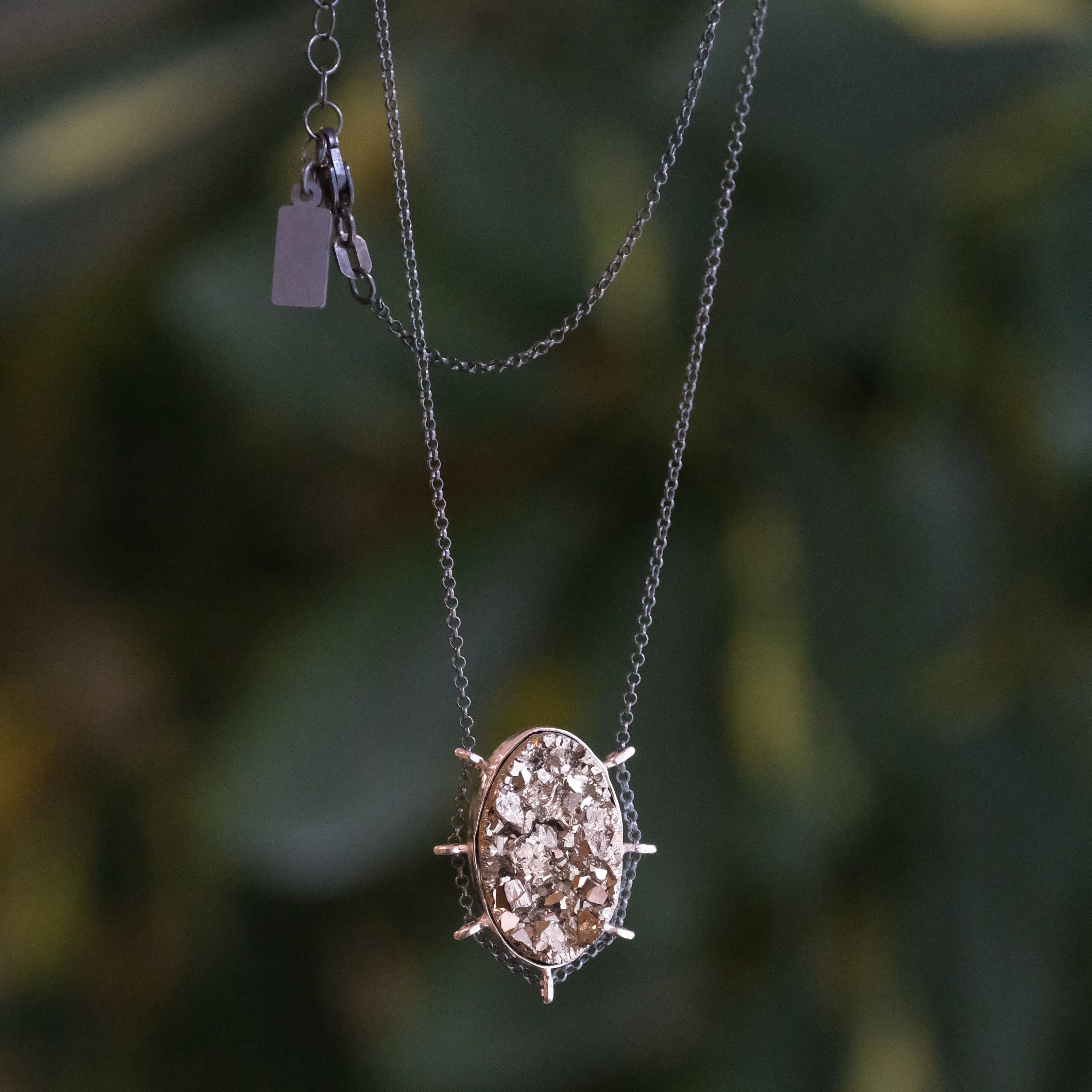Sterling + Pyrite Path Necklace - One of a Kind