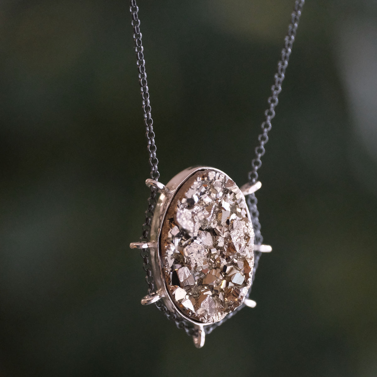 Sterling + Pyrite Path Necklace - One of a Kind