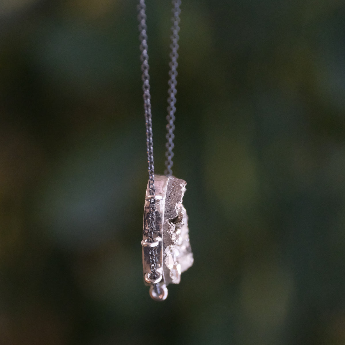 Sterling + Pyrite Path Necklace - One of a Kind