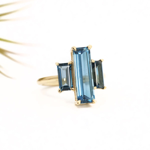 14k + Topaz Jungle Ring