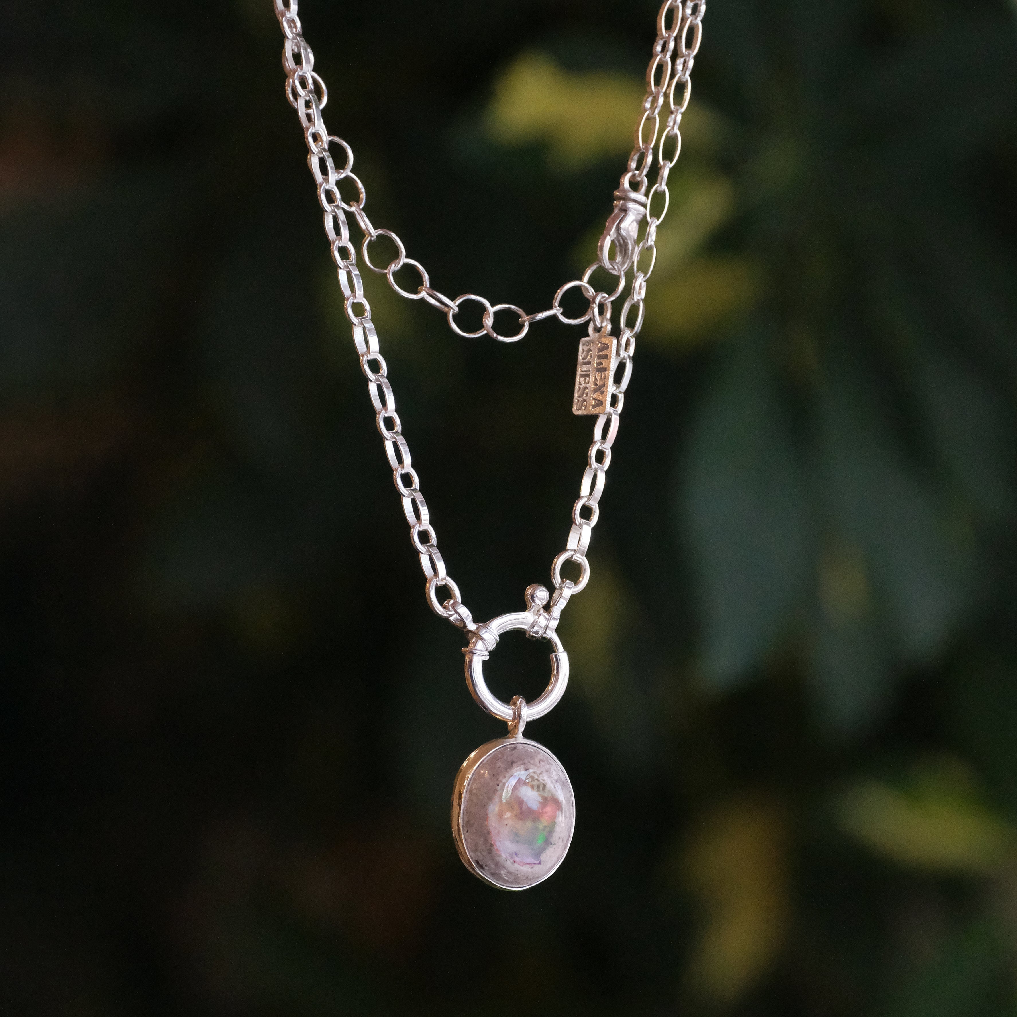 Jelly Opal Charm Keeper Necklace - One of a Kind