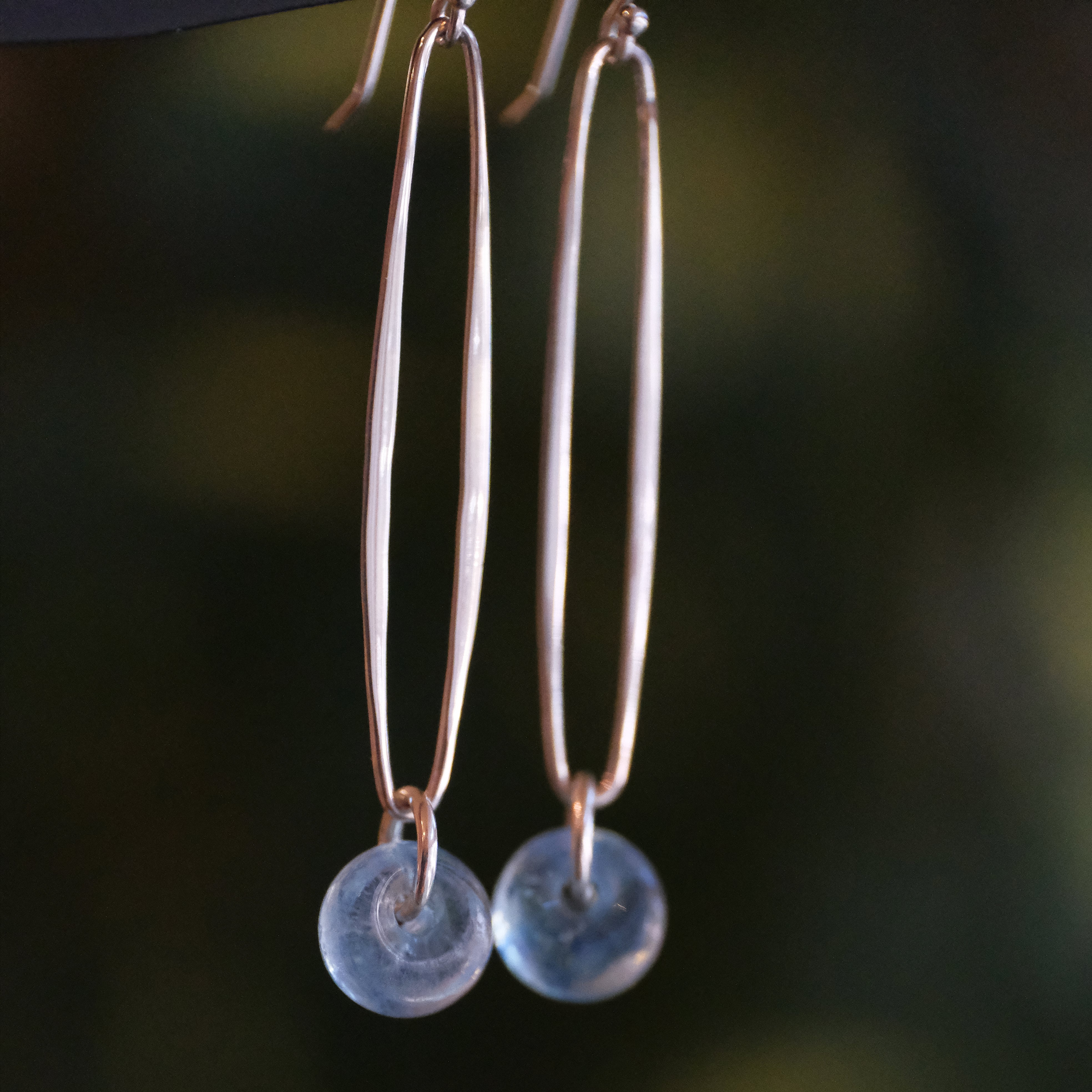 Between Aquamarine Earrings - One of a Kind
