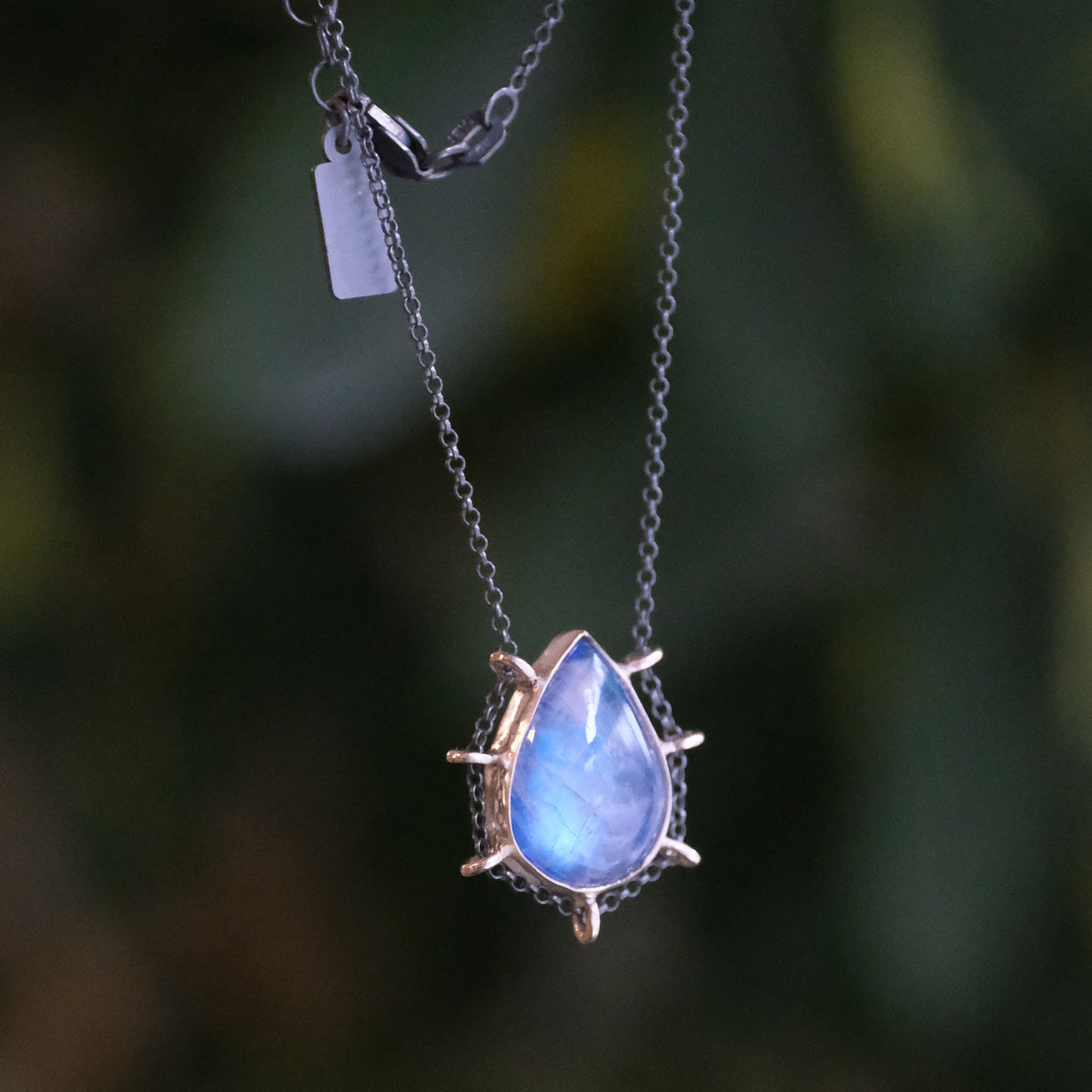 Rainbow Moonstone Path Necklace - One of a Kind