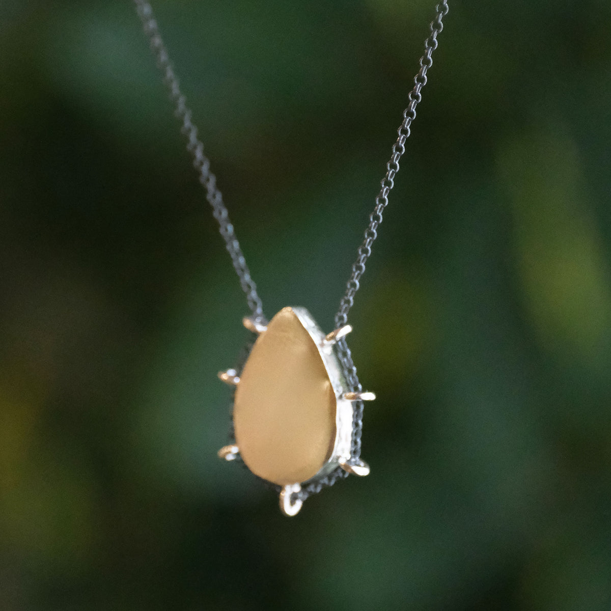 Rainbow Moonstone Path Necklace - One of a Kind