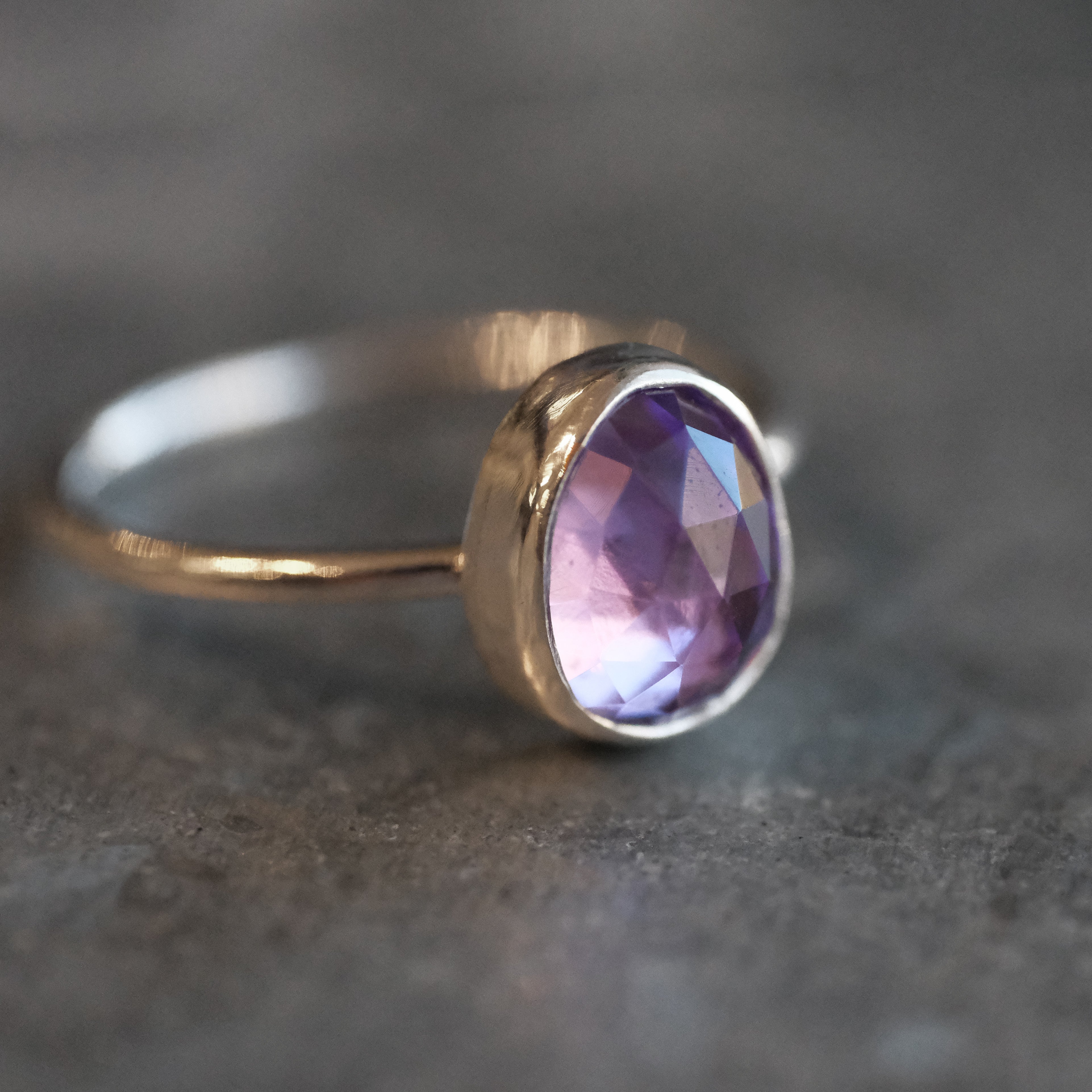 Amethyst Chiquito Ring (Size 8) - One of a Kind