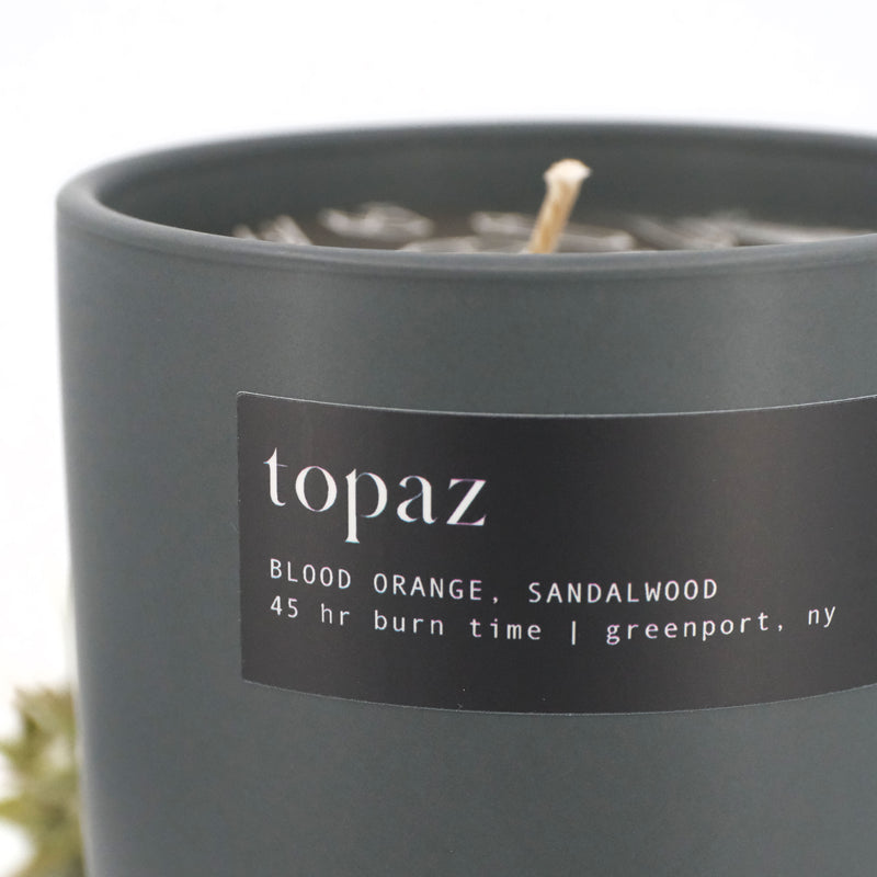 Topaz Soy Candle - Blood Orange + Sandalwood