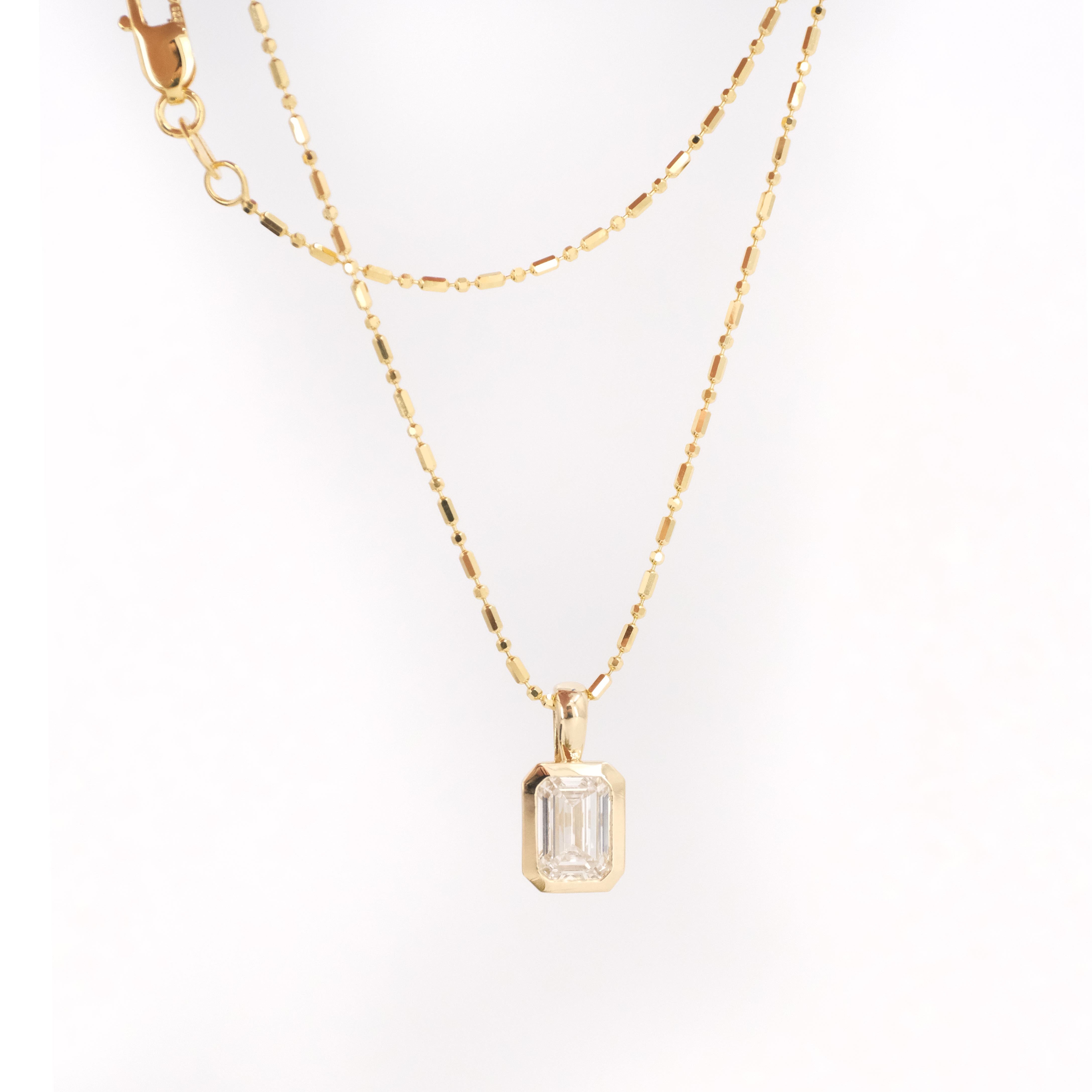 14k + Lab Diamond Lyon Necklace