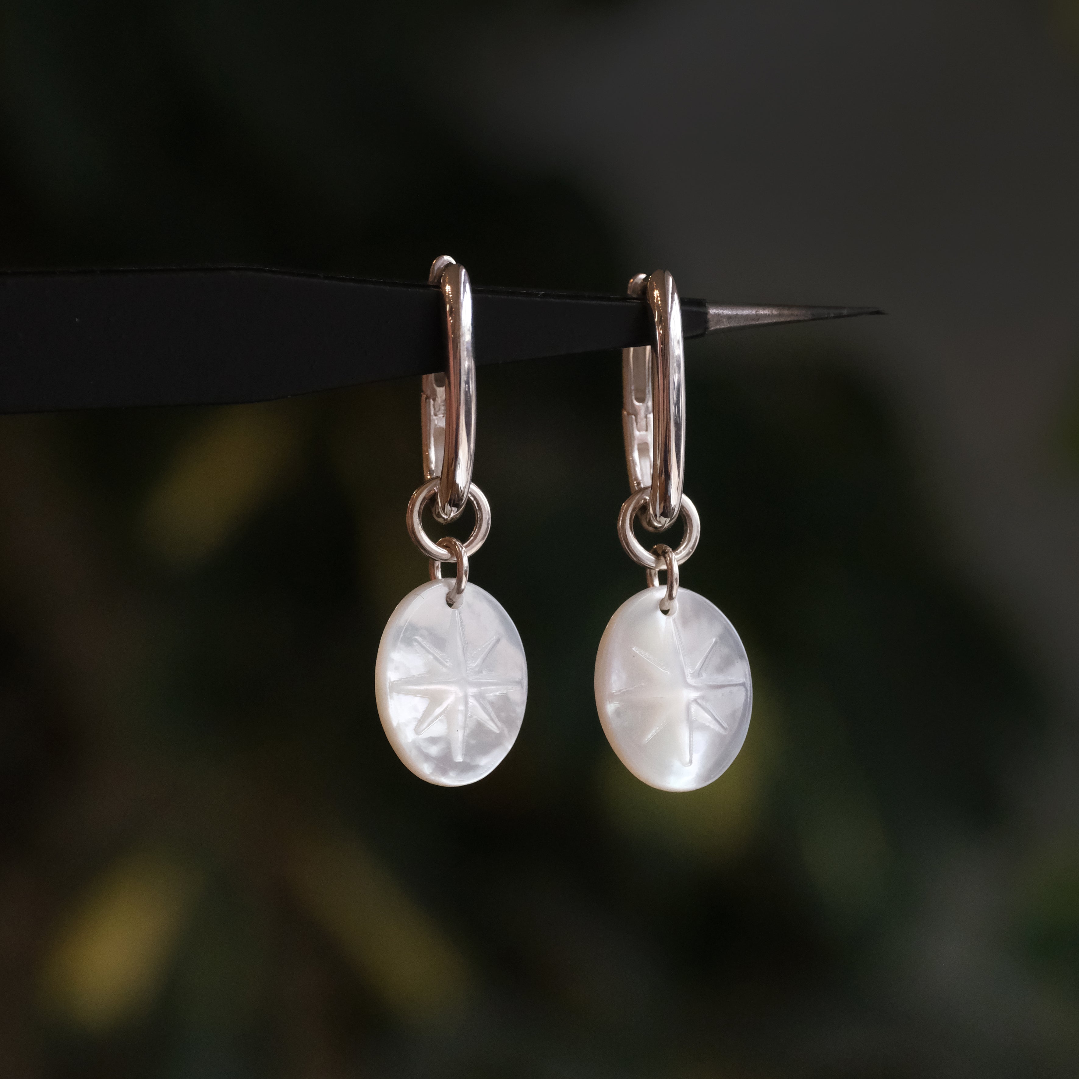 Guiding Star Mother of Pearl Two-in-One Earrings