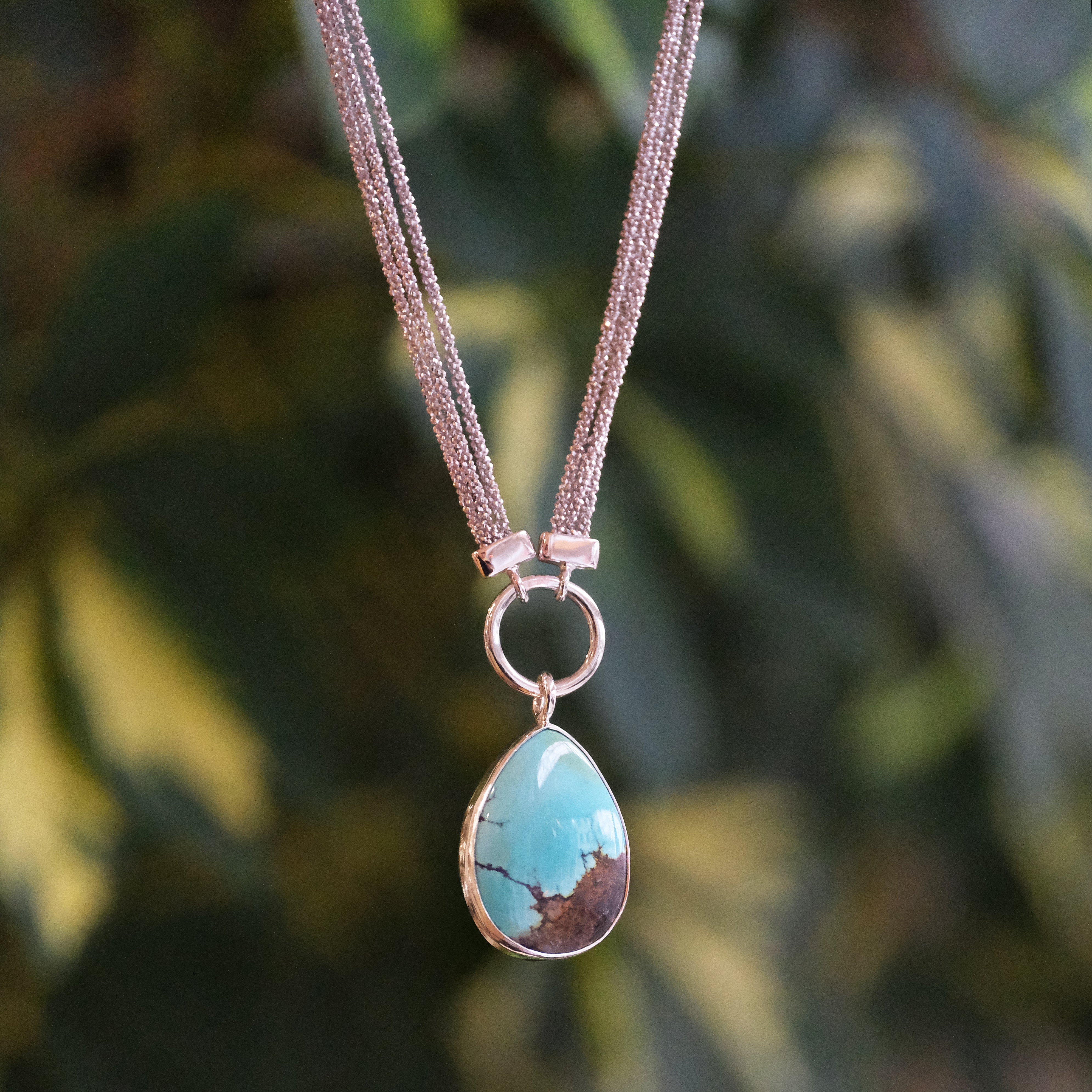Turquoise + Sterling Malta Necklace - One of a Kind