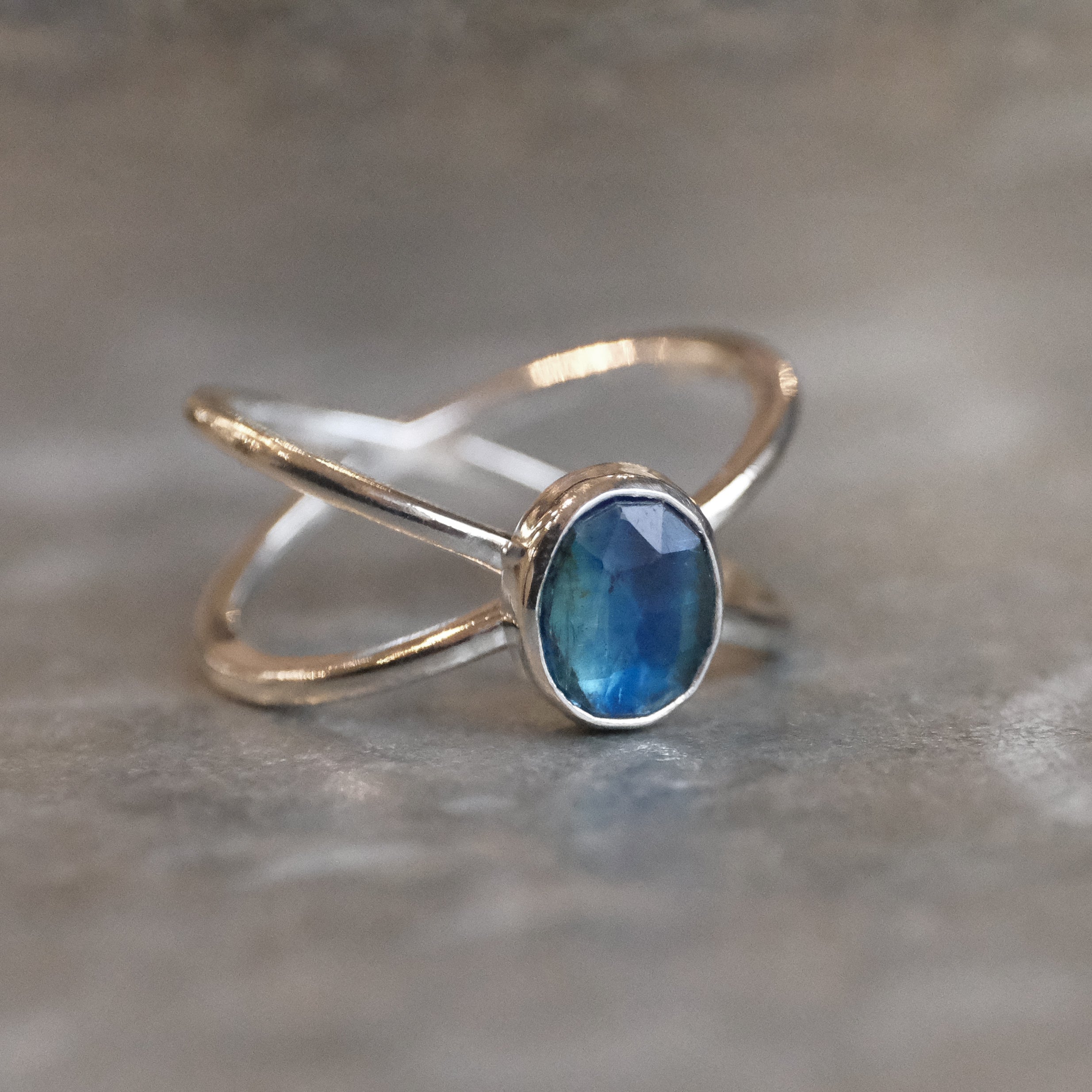 Kyanite Atom Ring (Size 9.5) - One of a Kind