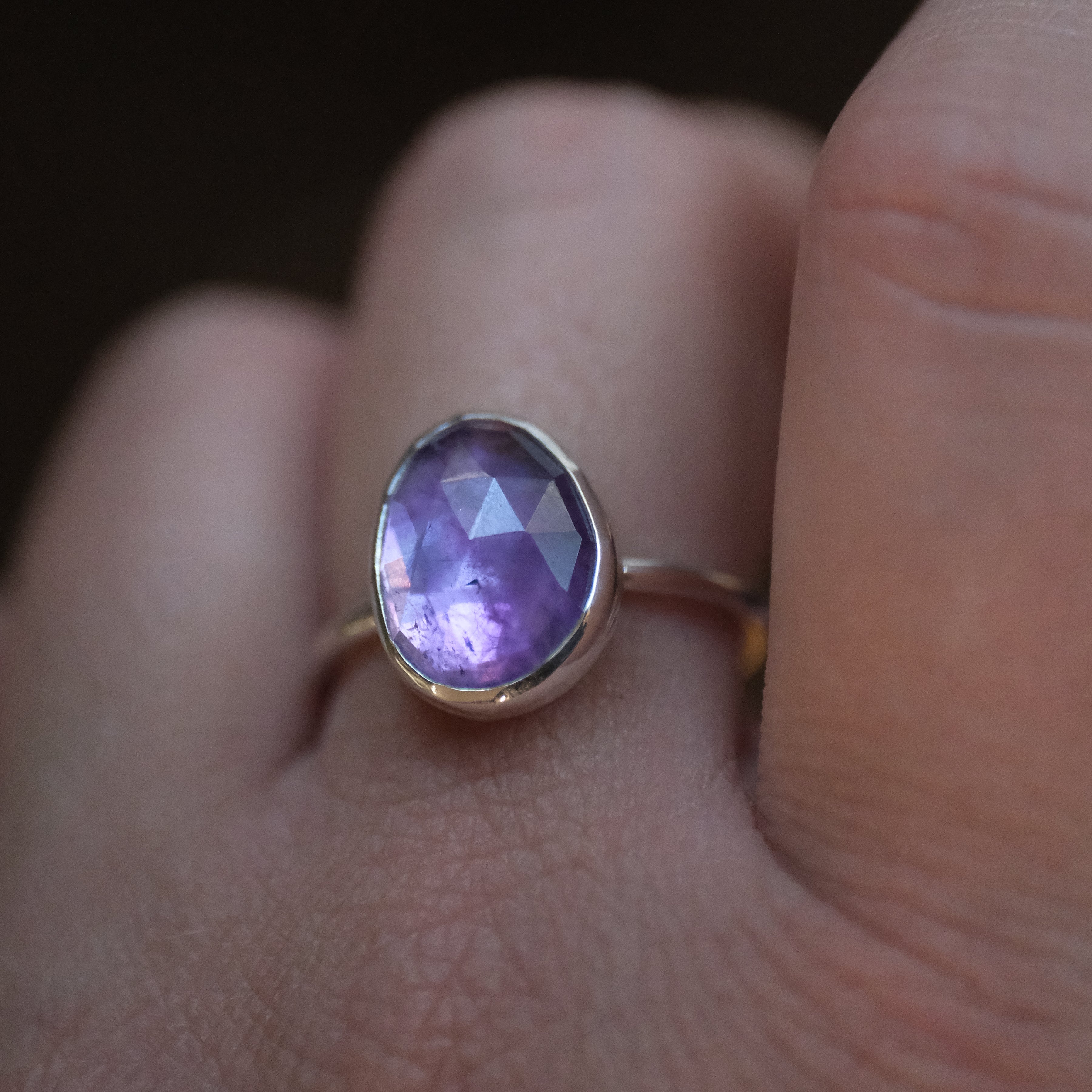 Amethyst Chiquito Ring (Size 8) - One of a Kind
