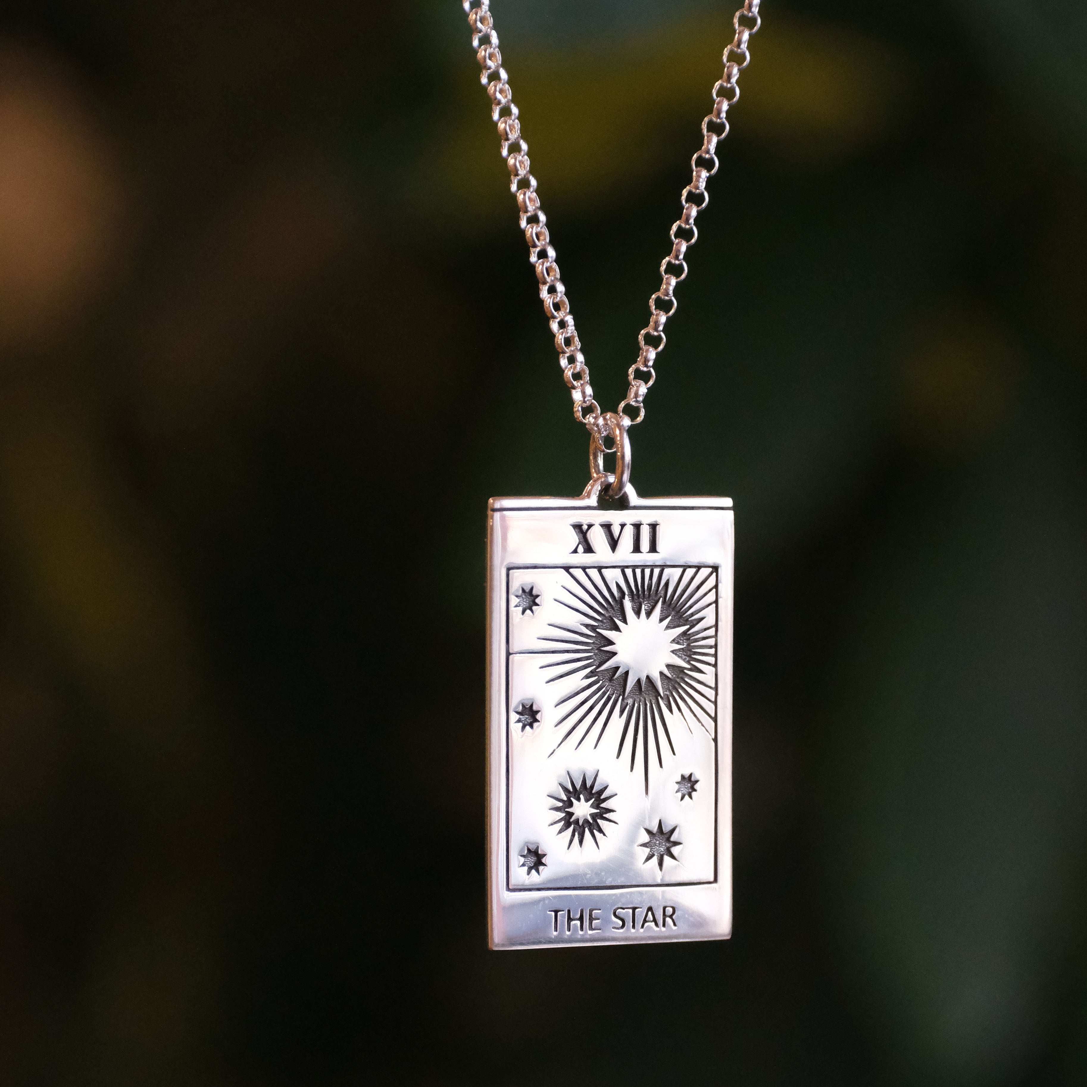 The Star Sterling Tarot Necklace