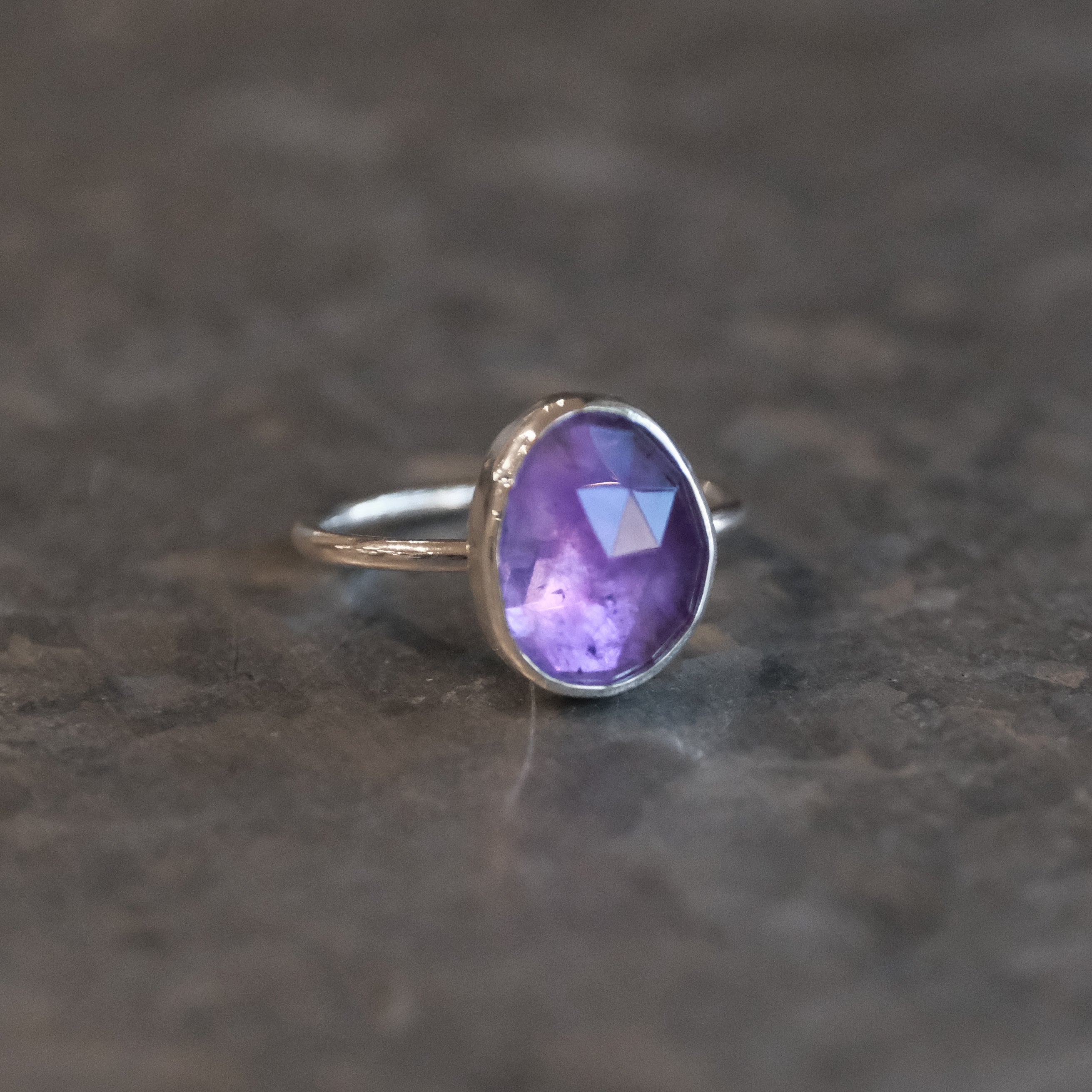 Amethyst Chiquito Ring (Size 8) - One of a Kind