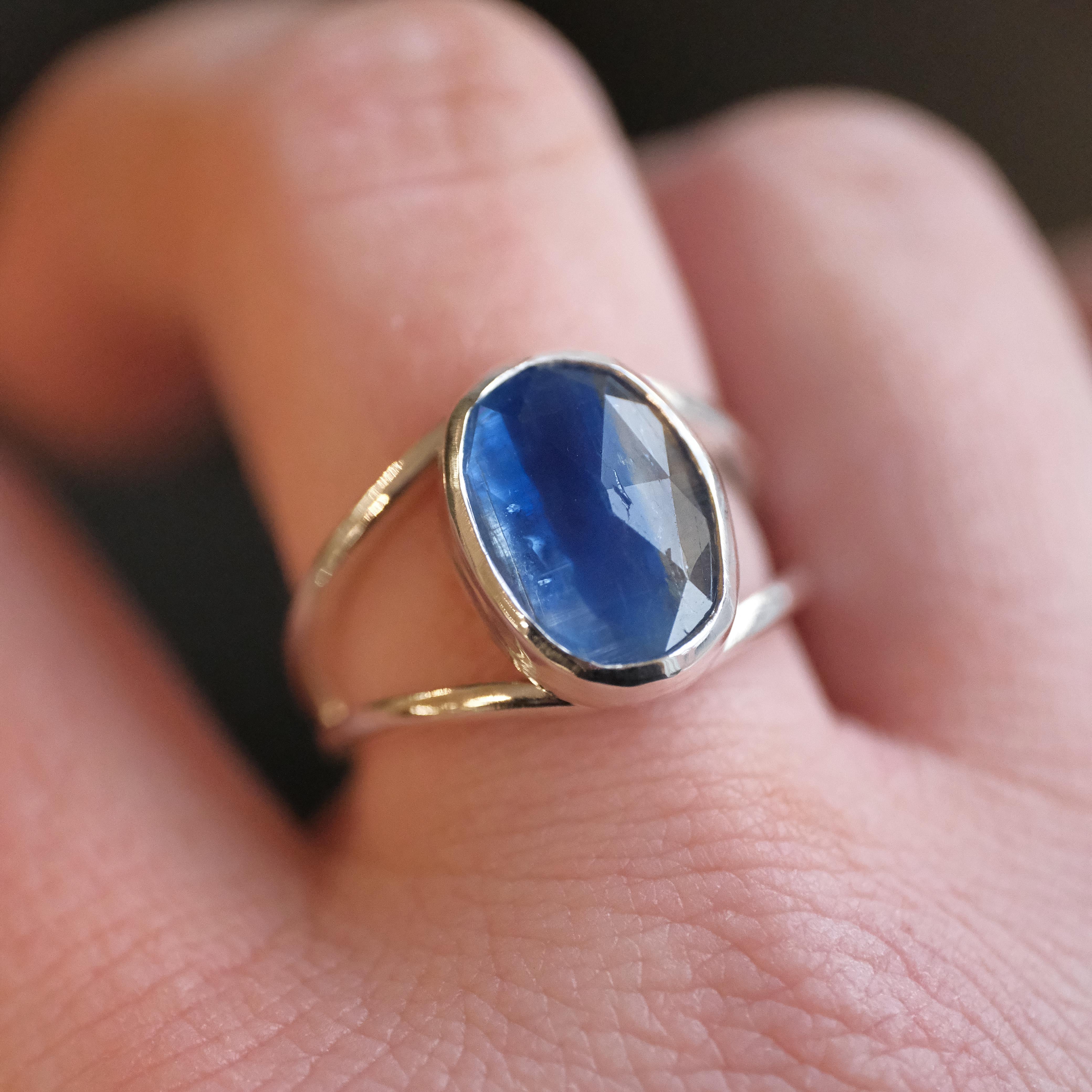 Kyanite Riptide Ring (Size 7.5) - One of a Kind