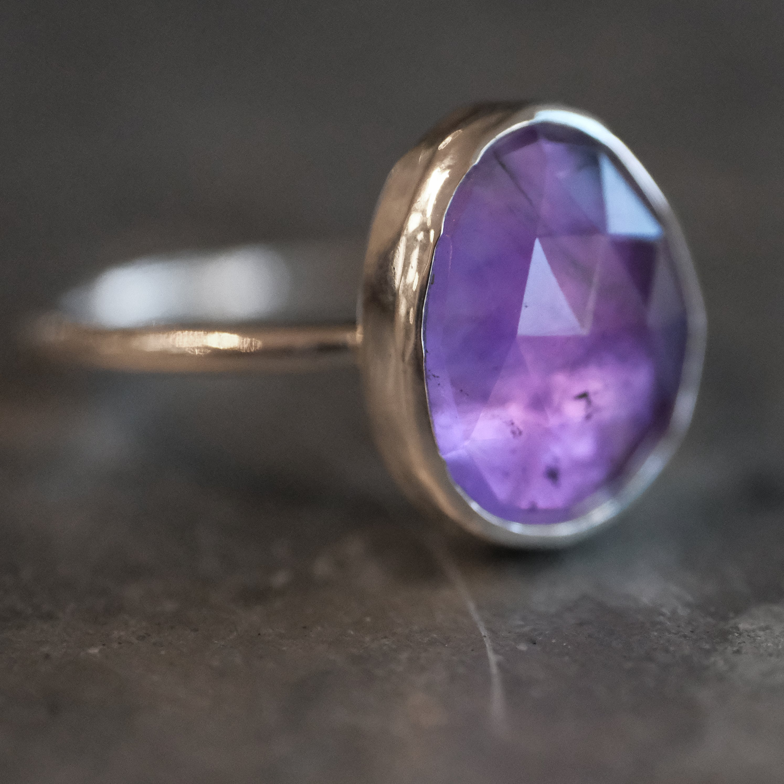 Amethyst Chiquito Ring (Size 8) - One of a Kind