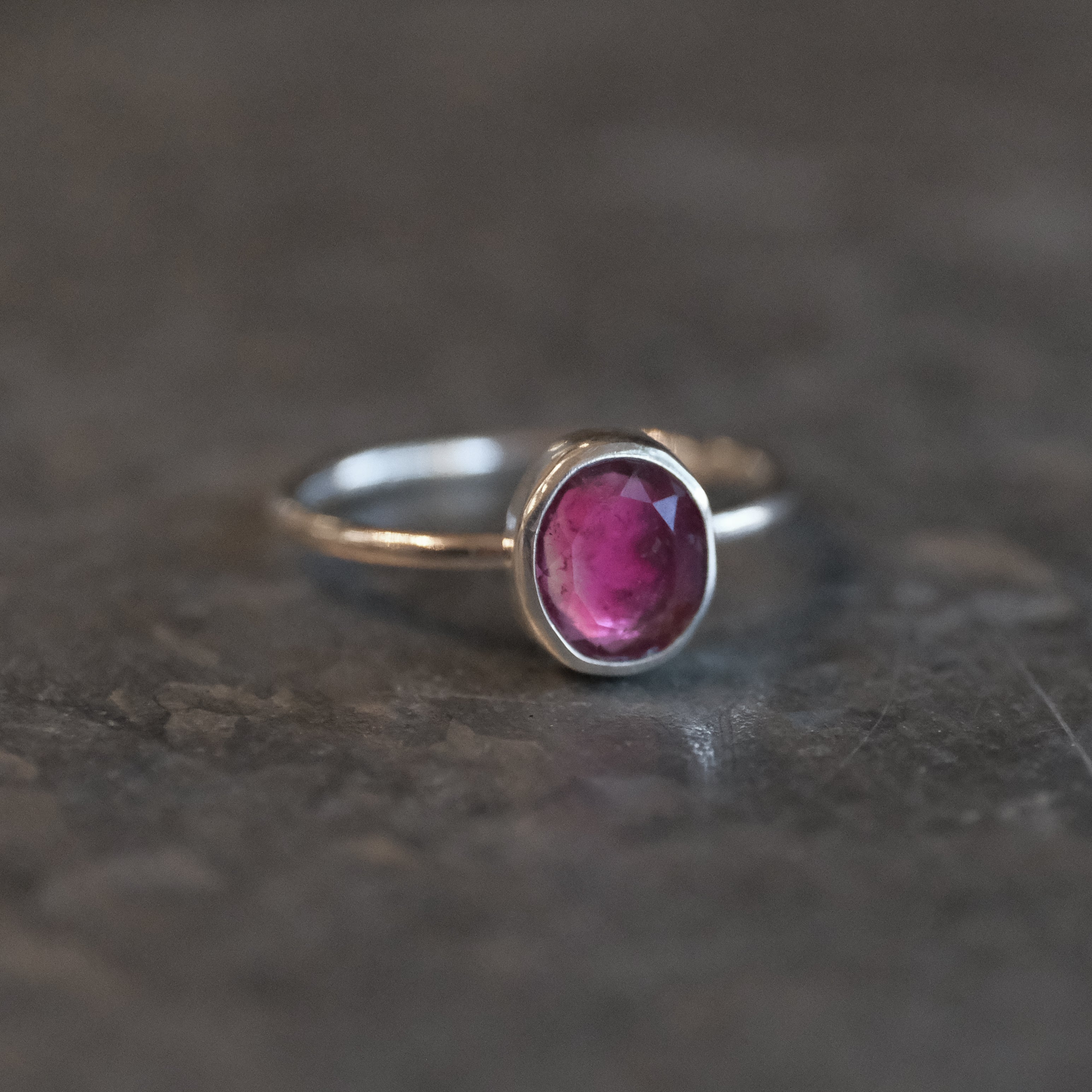 Pink Tourmaline Chiquito Ring (Size 8) - One of a Kind
