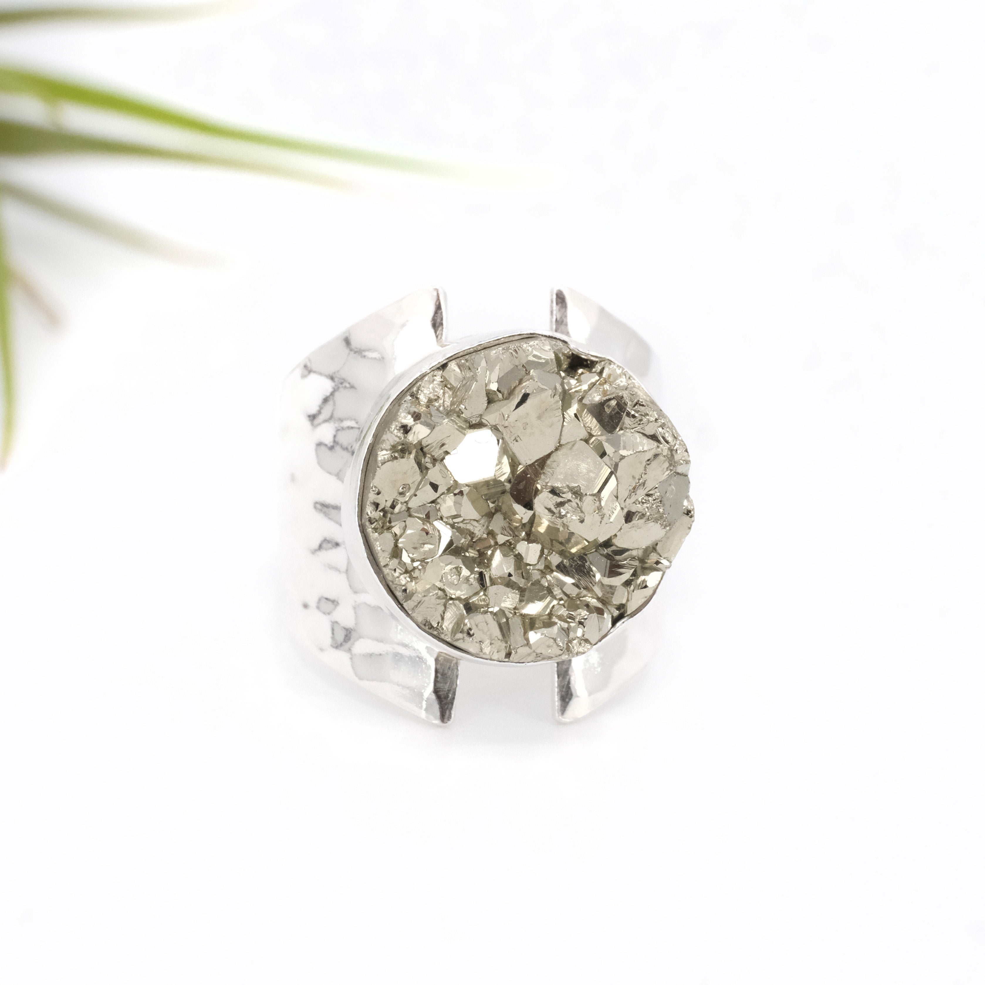 Pyrite Shield Ring (Size 7) - One of a Kind