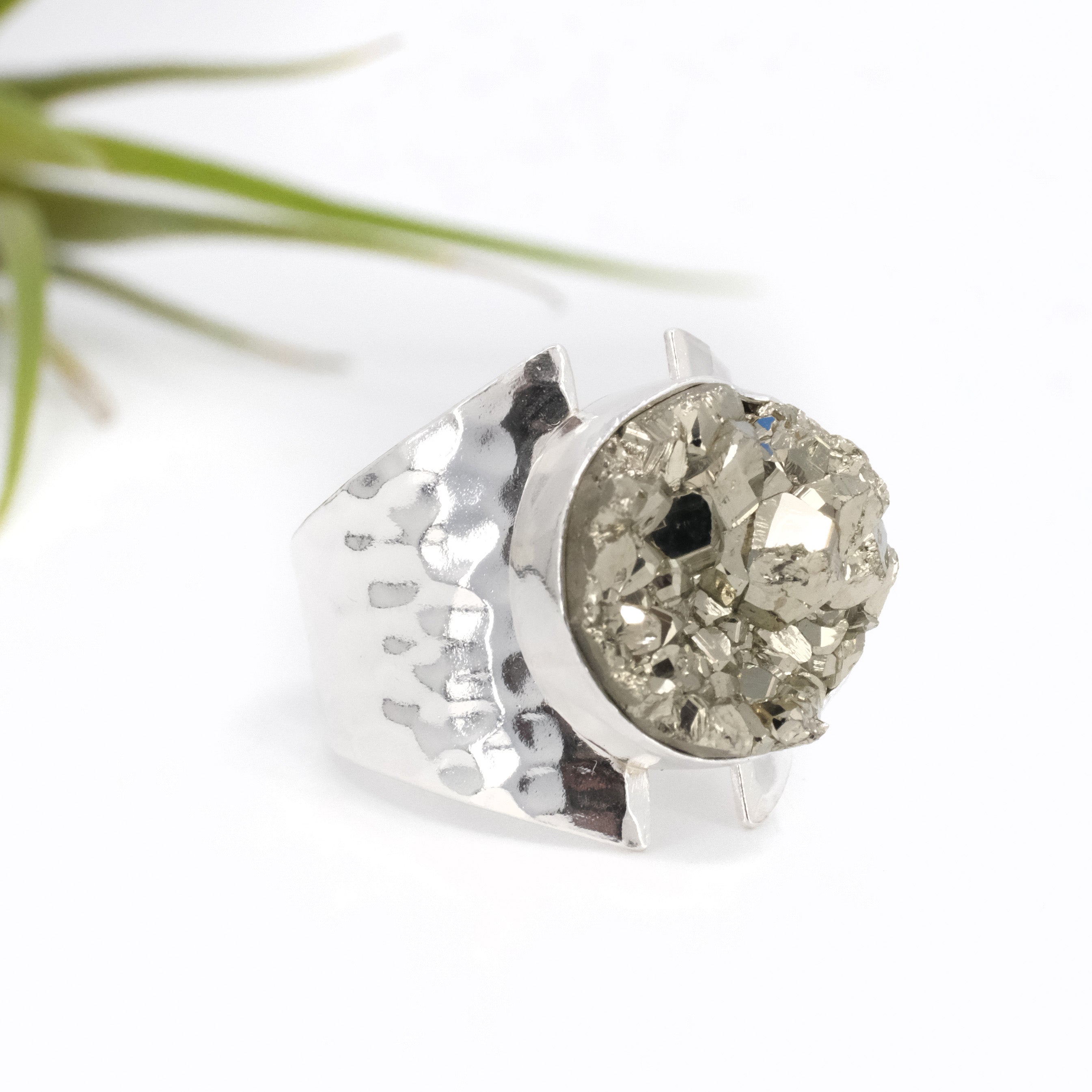 Pyrite Shield Ring (Size 7) - One of a Kind