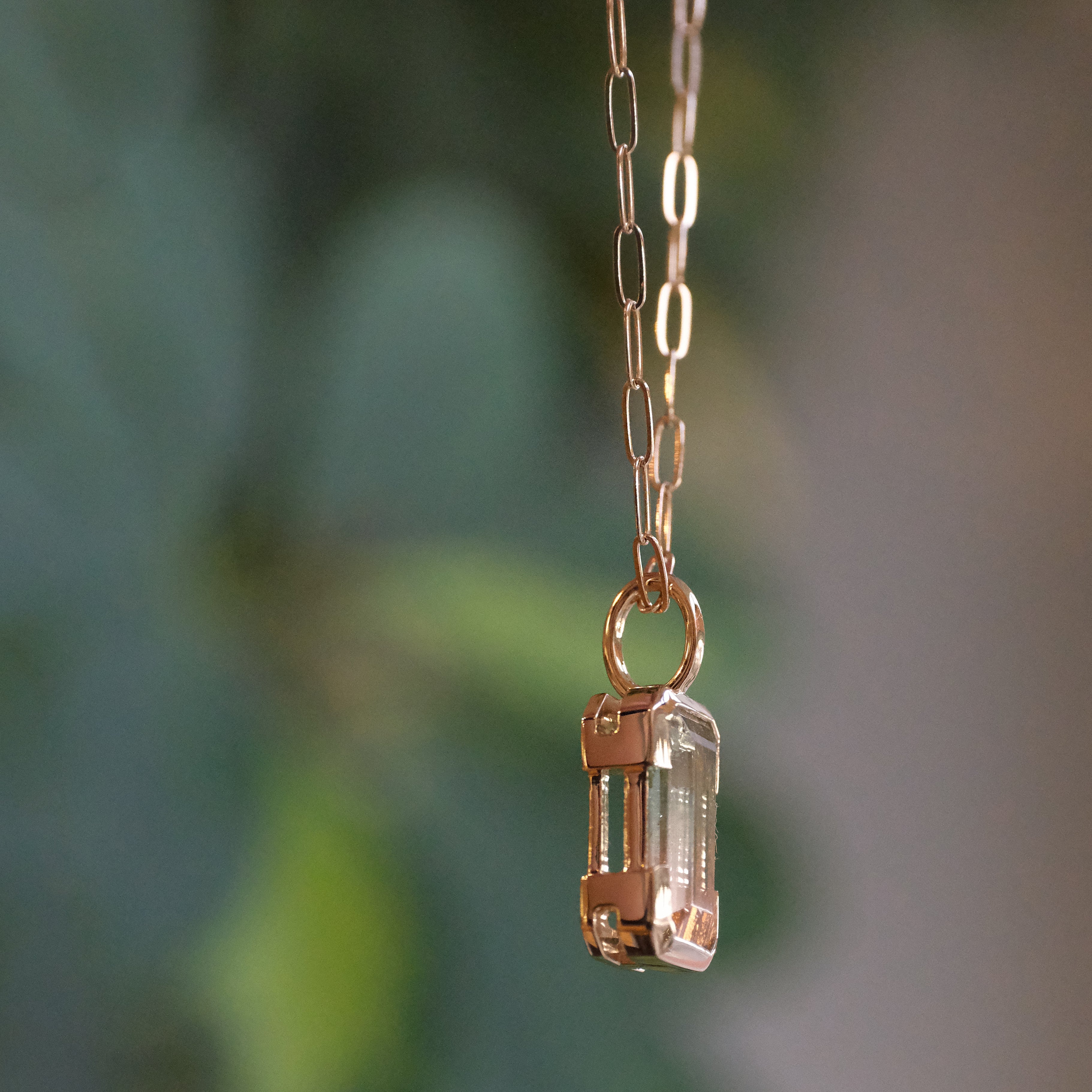 14k + Tourmaline Sherbert Necklace - One of a Kind