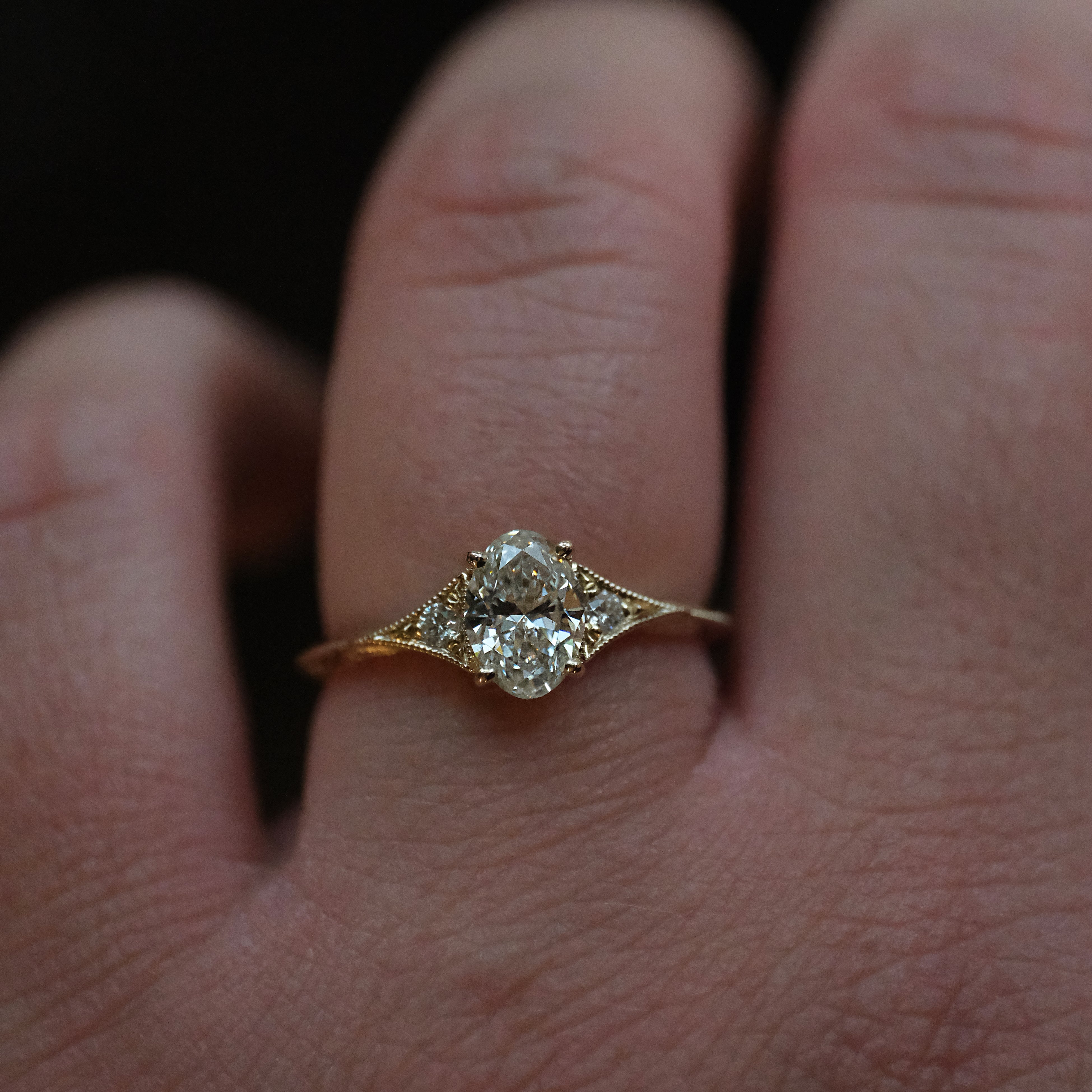 14k + Natural Diamond Florence Ring