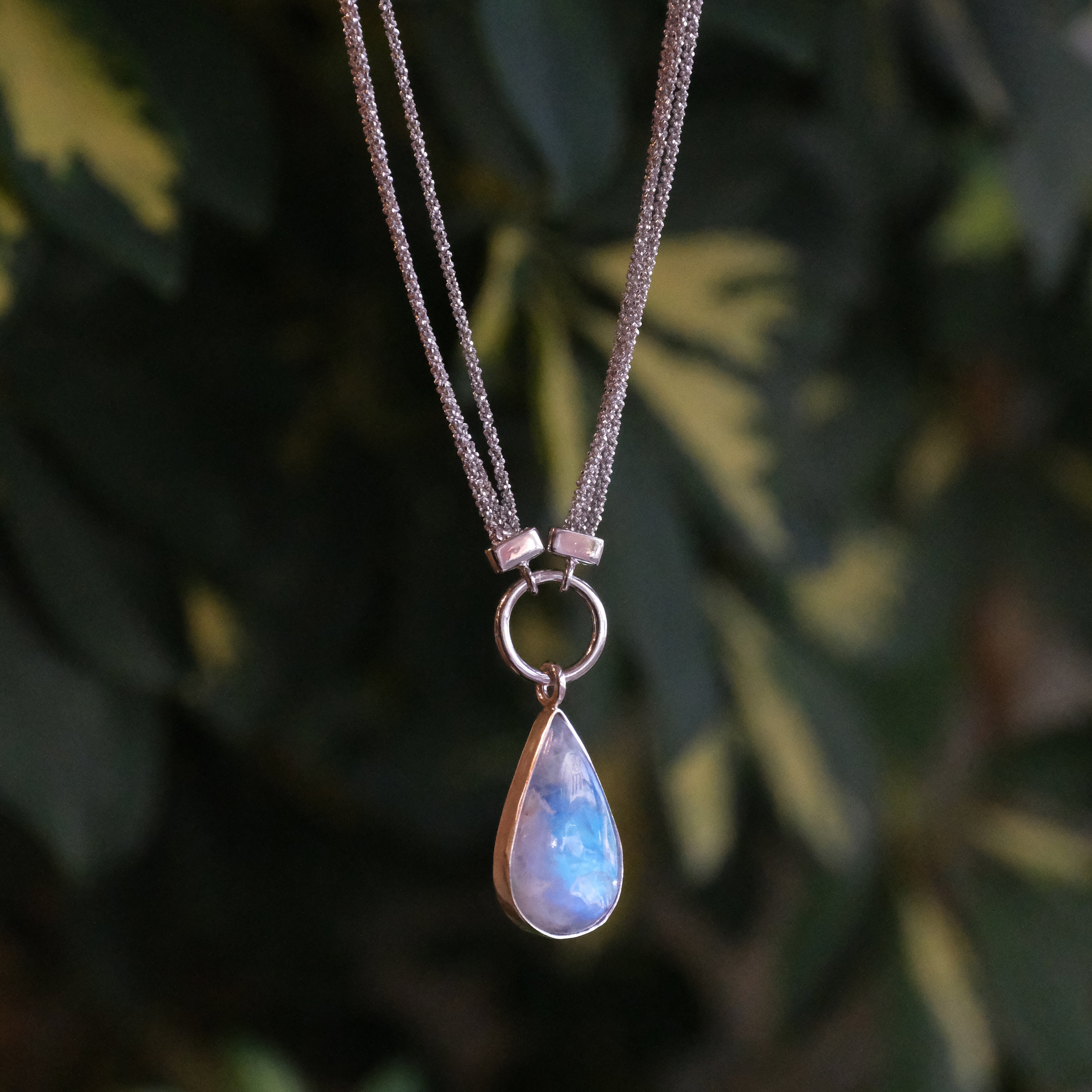 Moonstone + Sterling Malta Necklace - One of a Kind