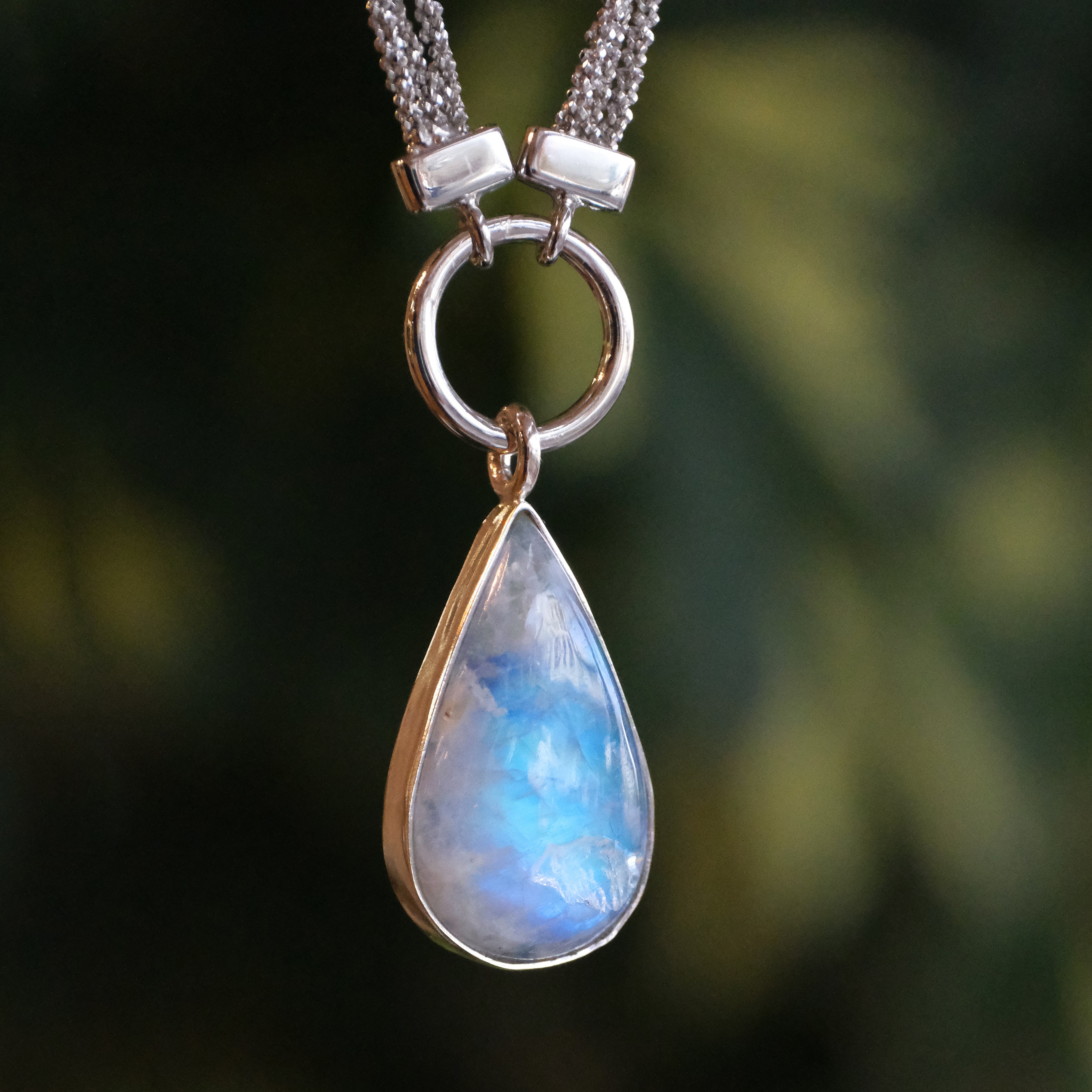 Moonstone + Sterling Malta Necklace - One of a Kind