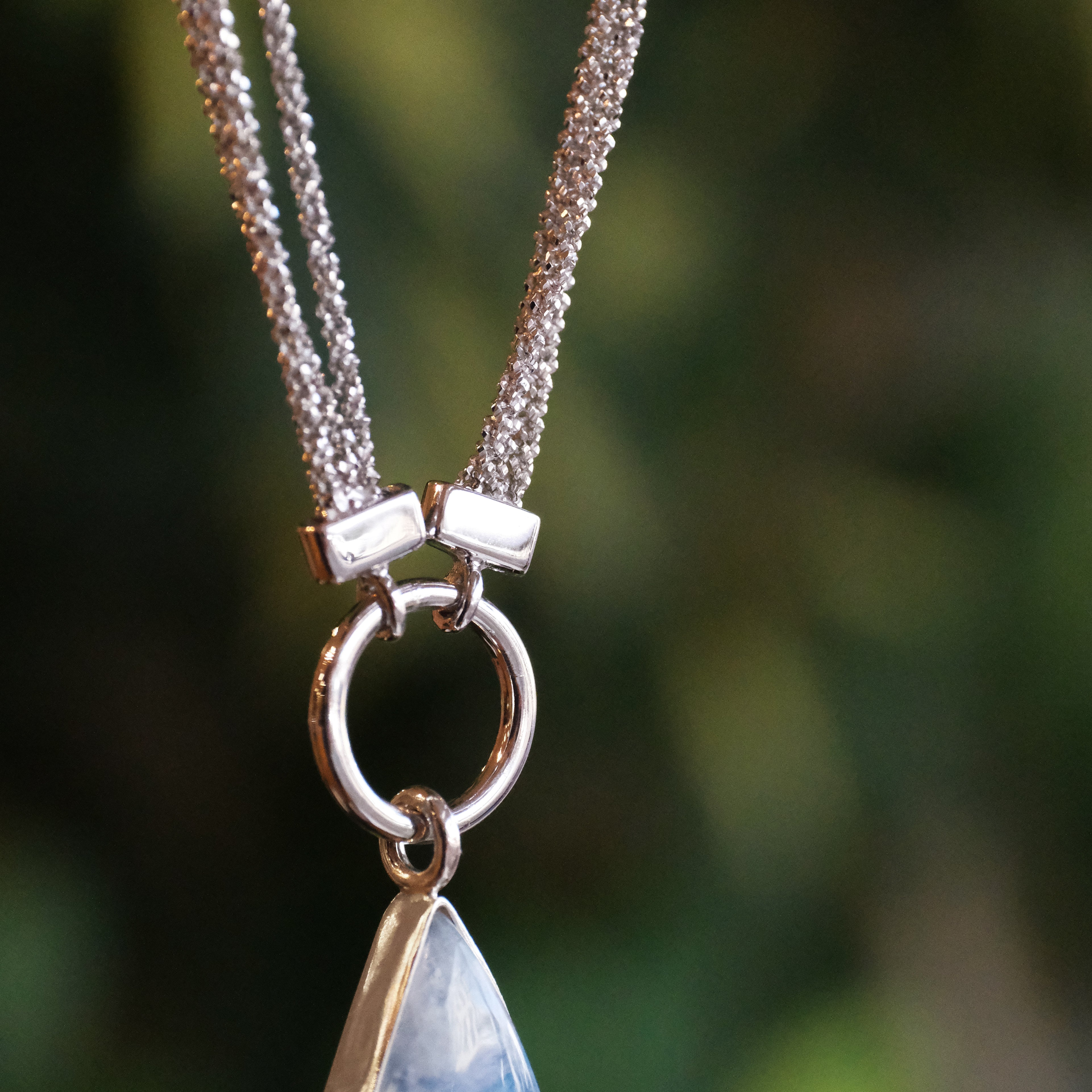 Moonstone + Sterling Malta Necklace - One of a Kind