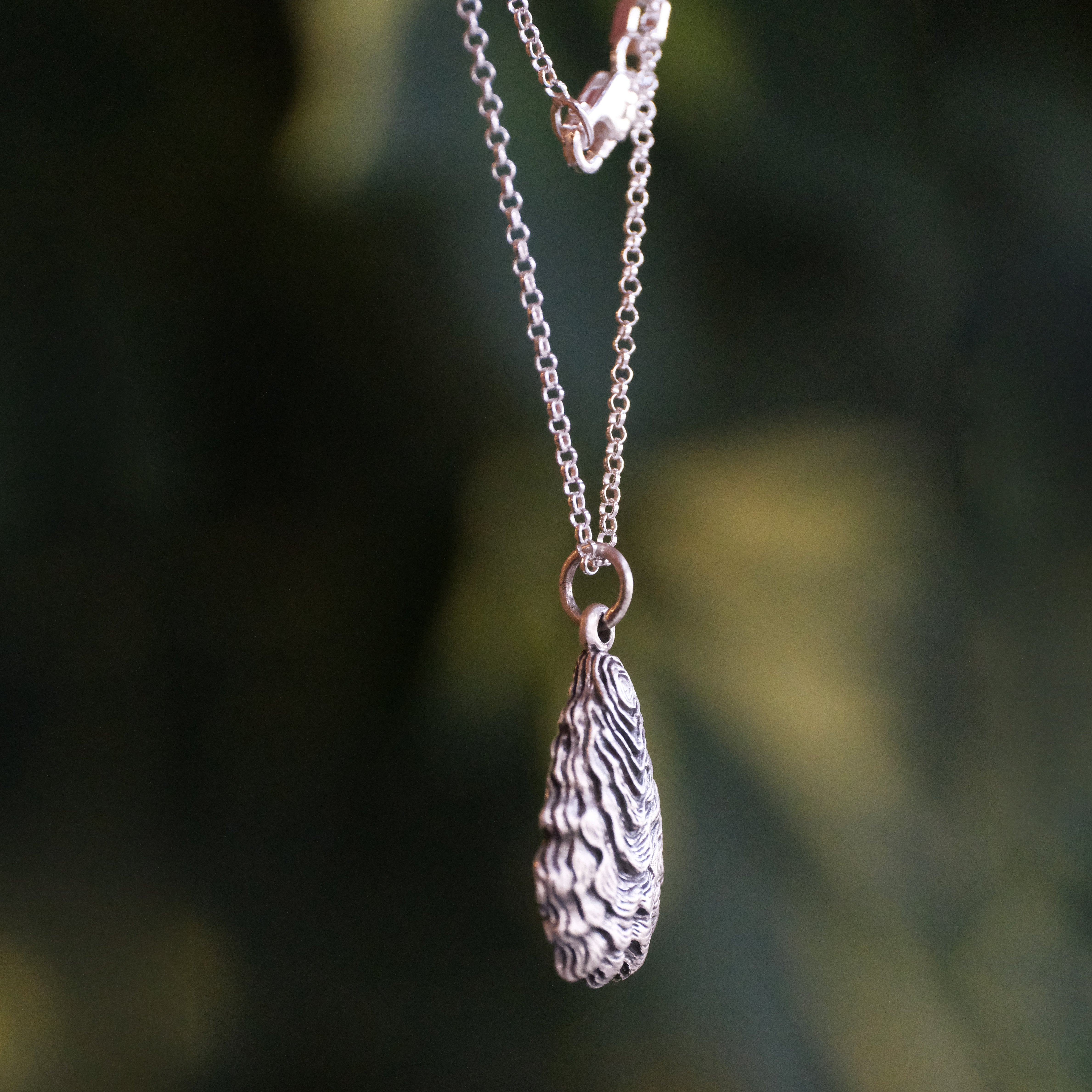 Sterling Oyster Necklace