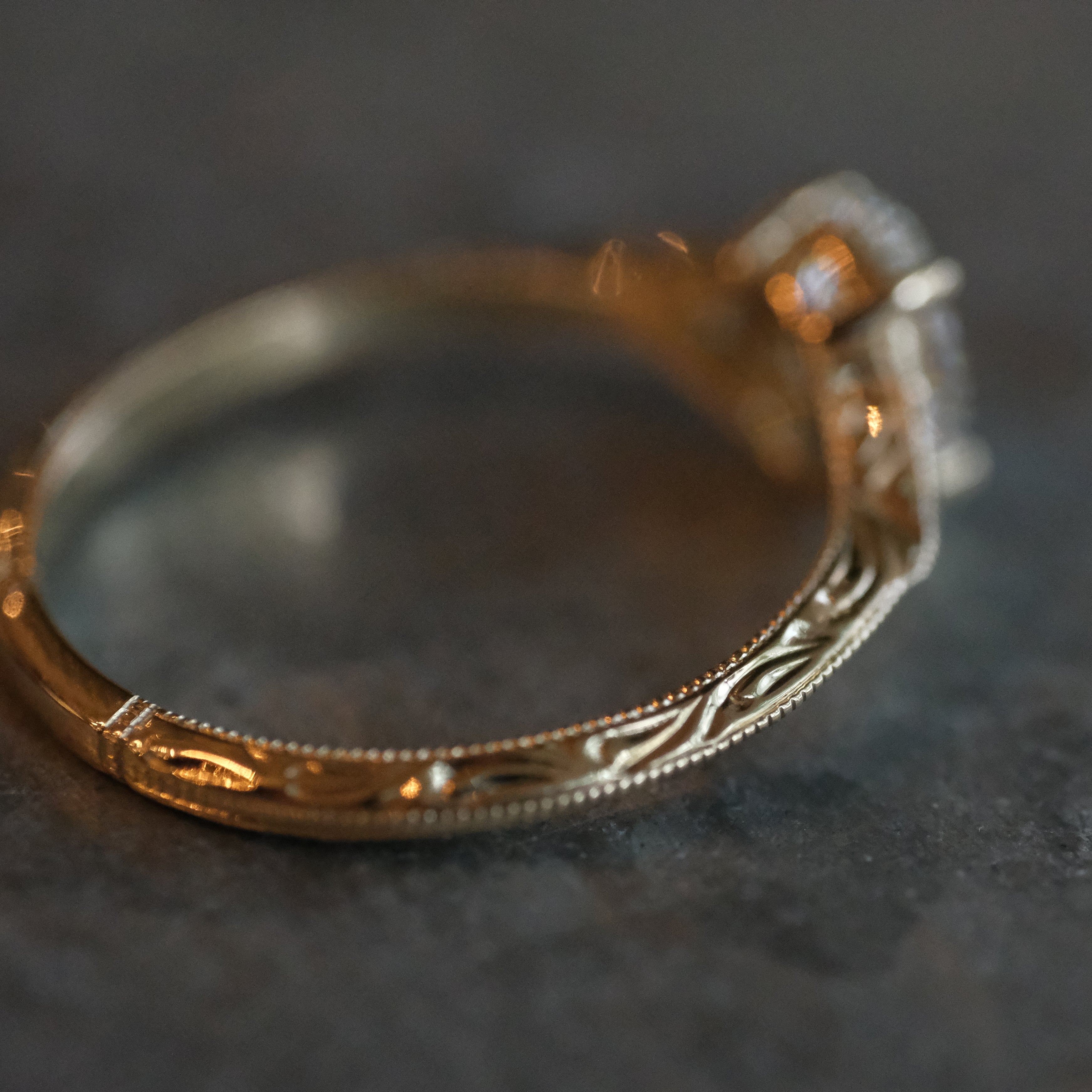 14k + Natural Diamond Florence Ring