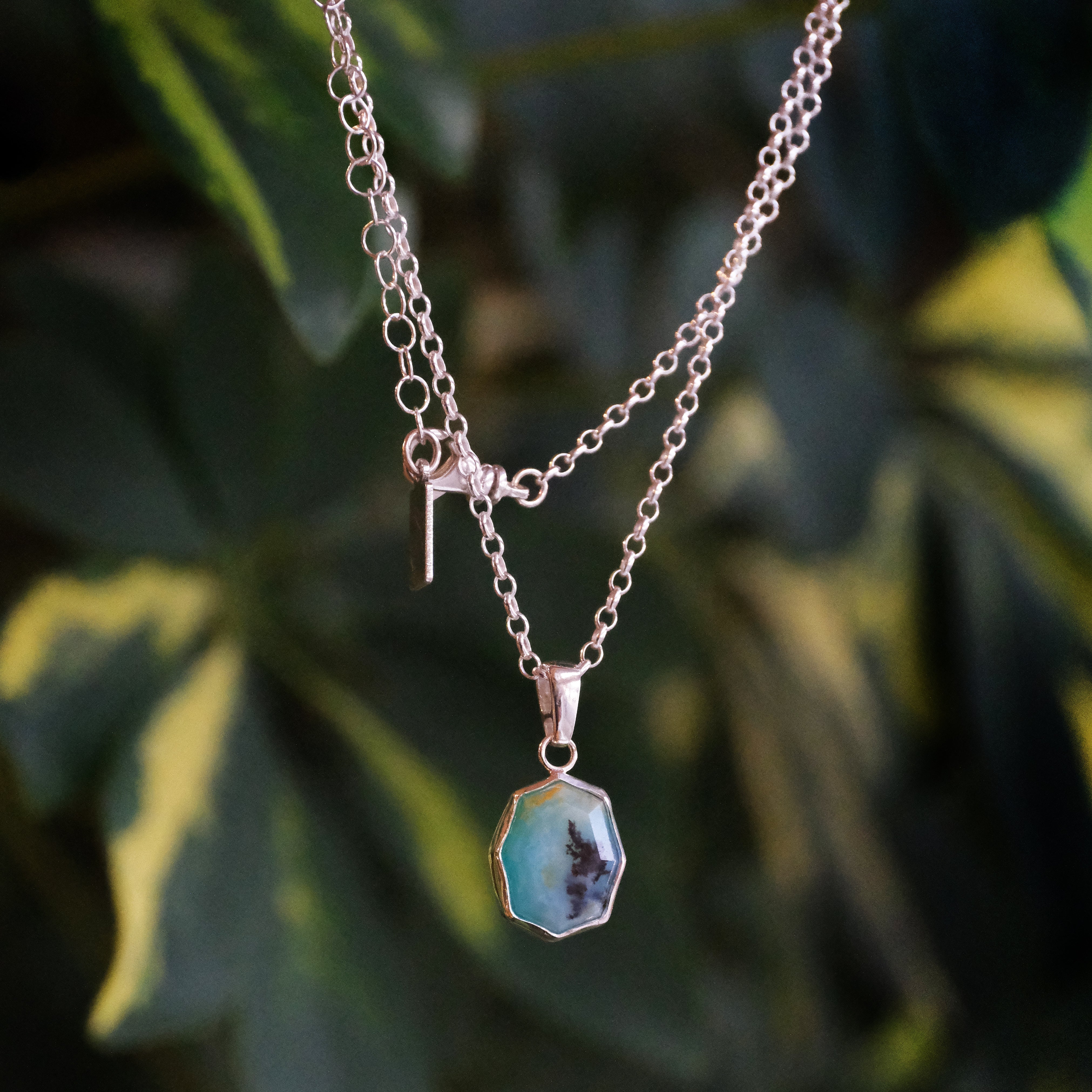 Peruvian Opal Portrait Necklace - One of a Kind