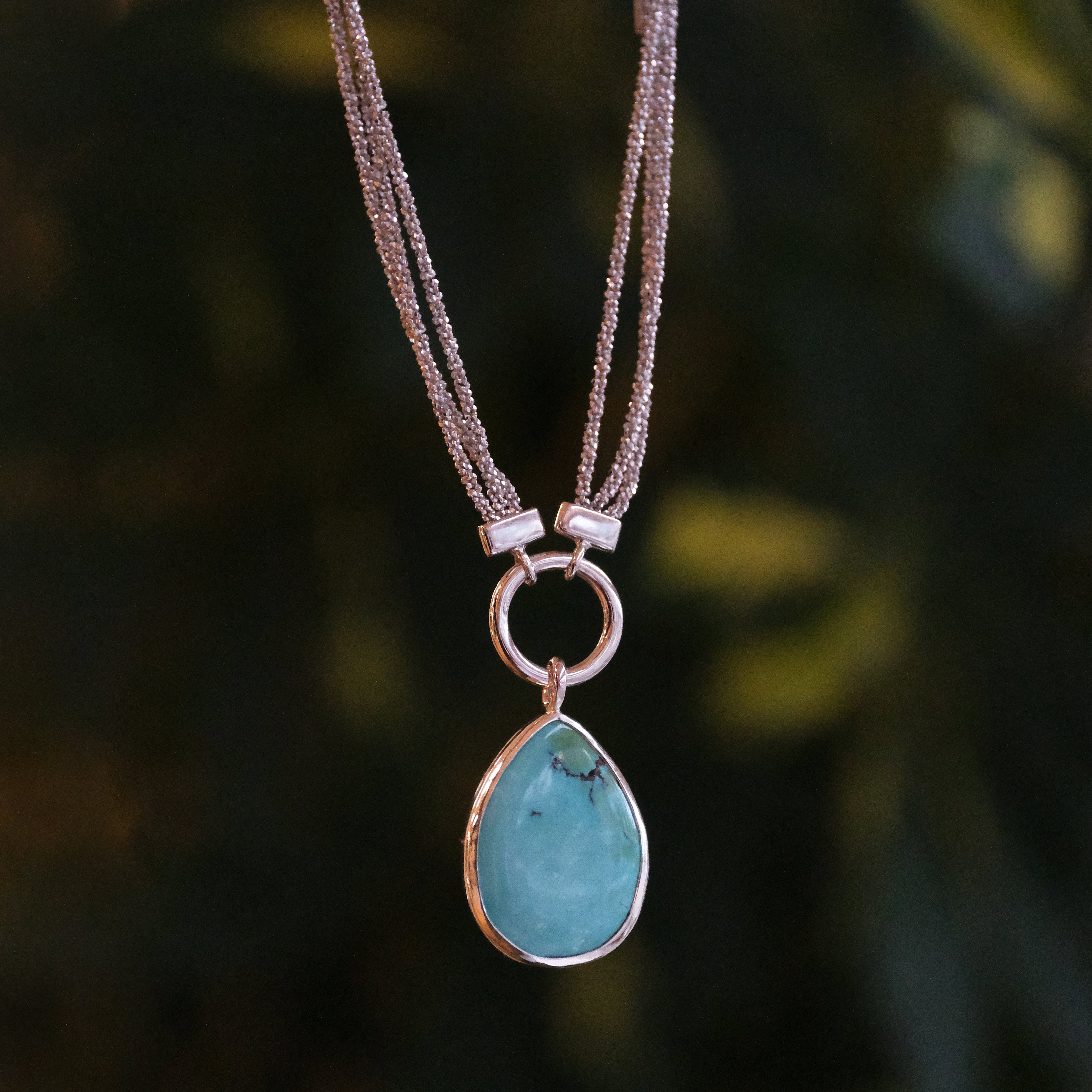 Turquoise + Sterling Malta Necklace - One of a Kind