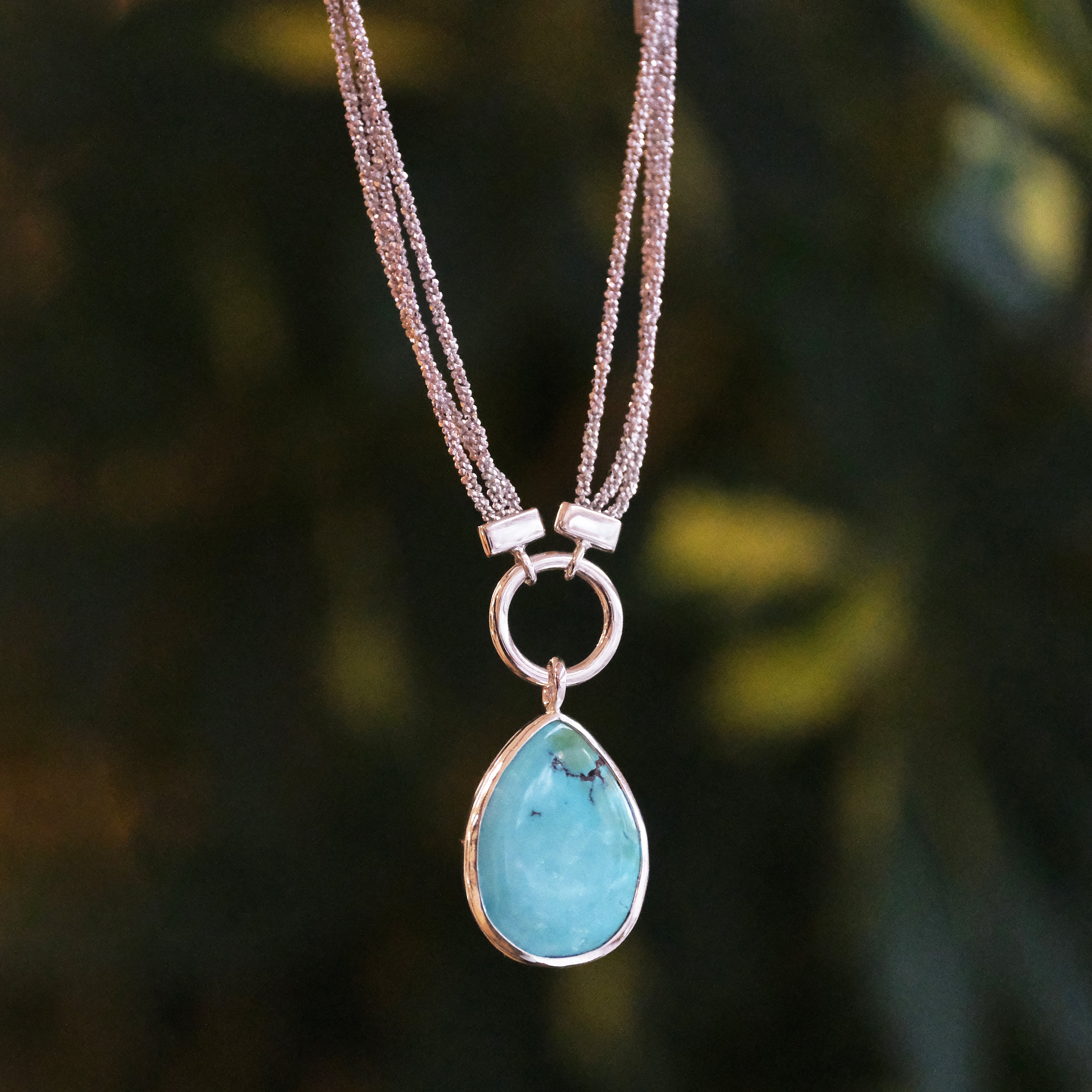 Turquoise + Sterling Malta Necklace - One of a Kind