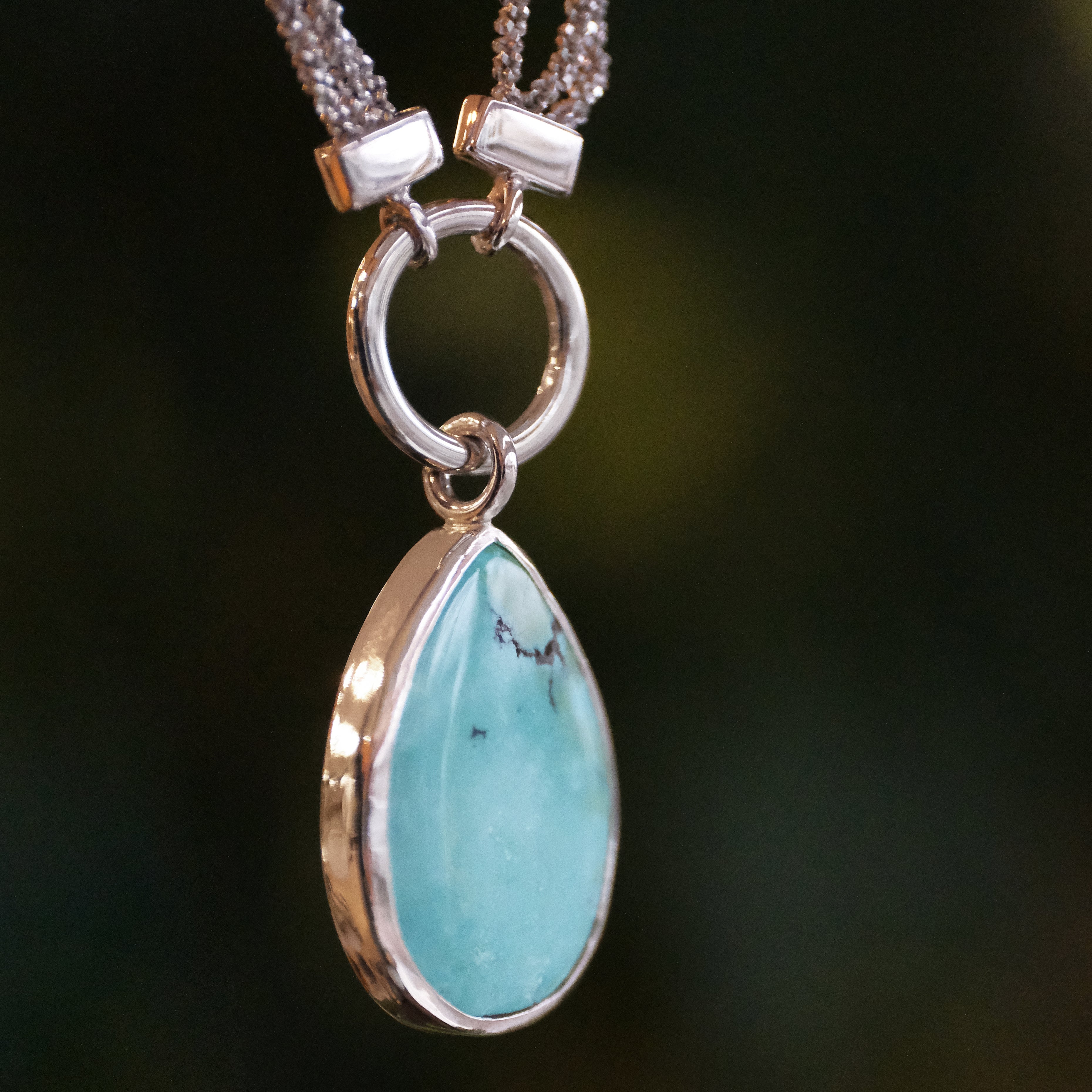 Turquoise + Sterling Malta Necklace - One of a Kind