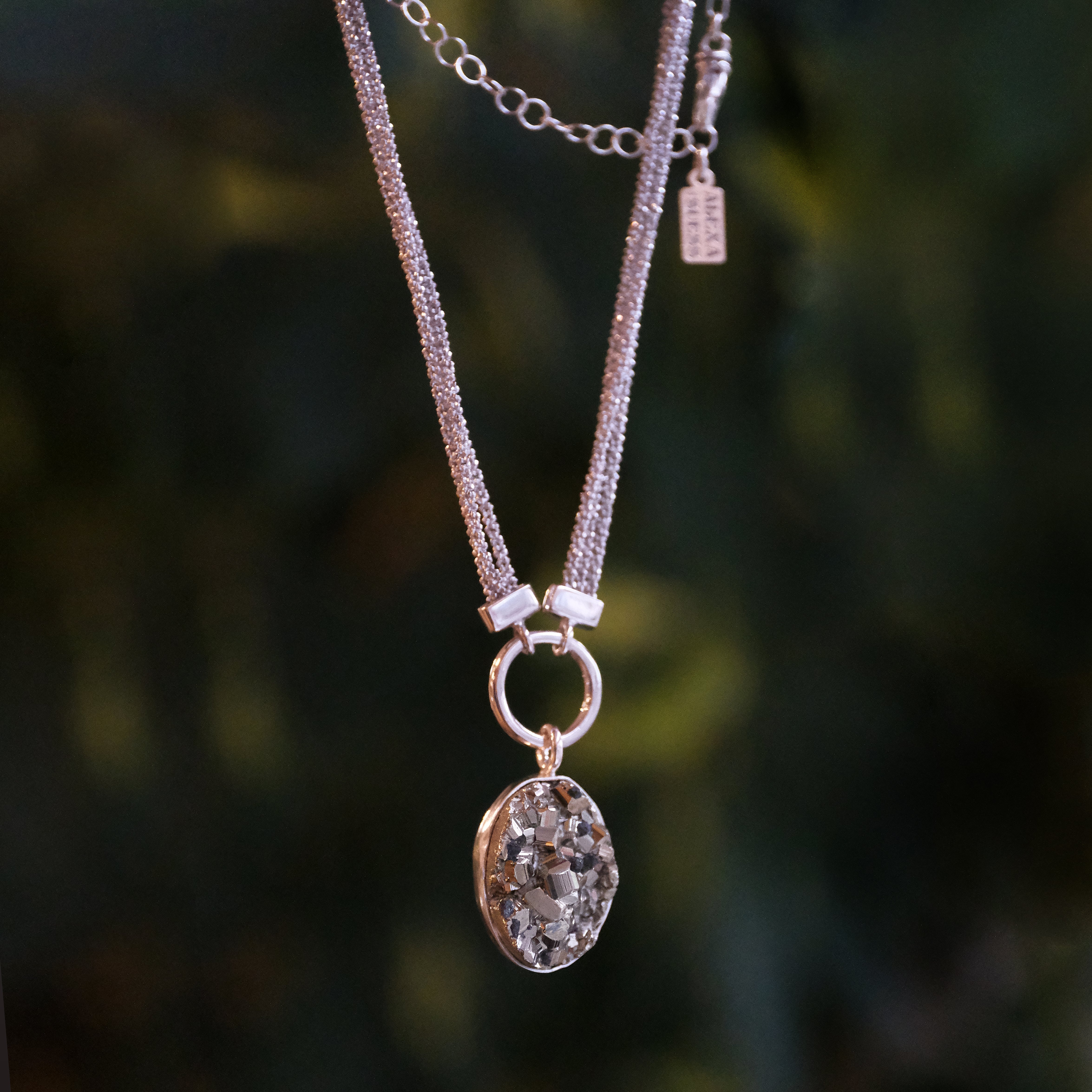 Pyrite + Sterling Malta Necklace - One of a Kind