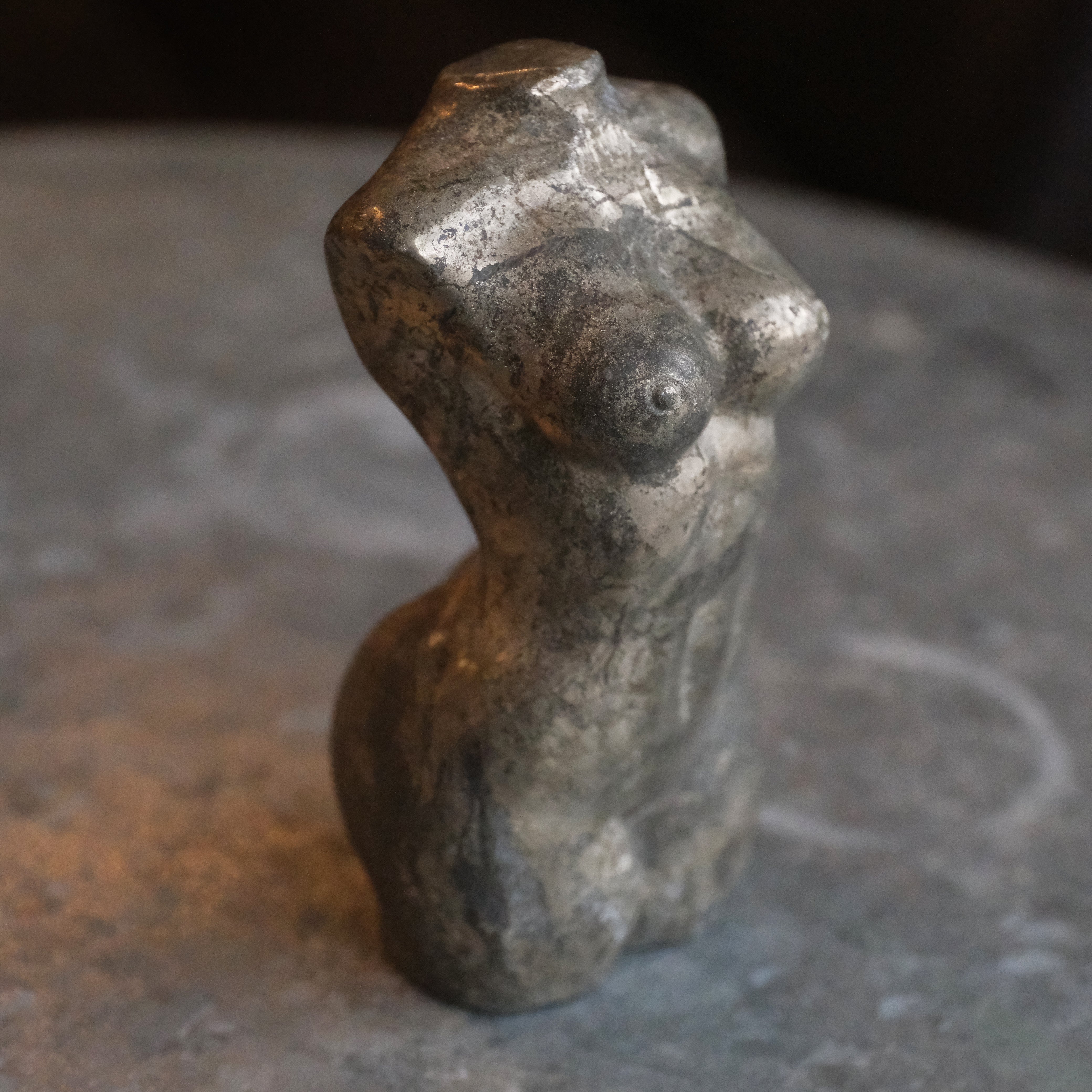 Hand Carved Pyrite Body