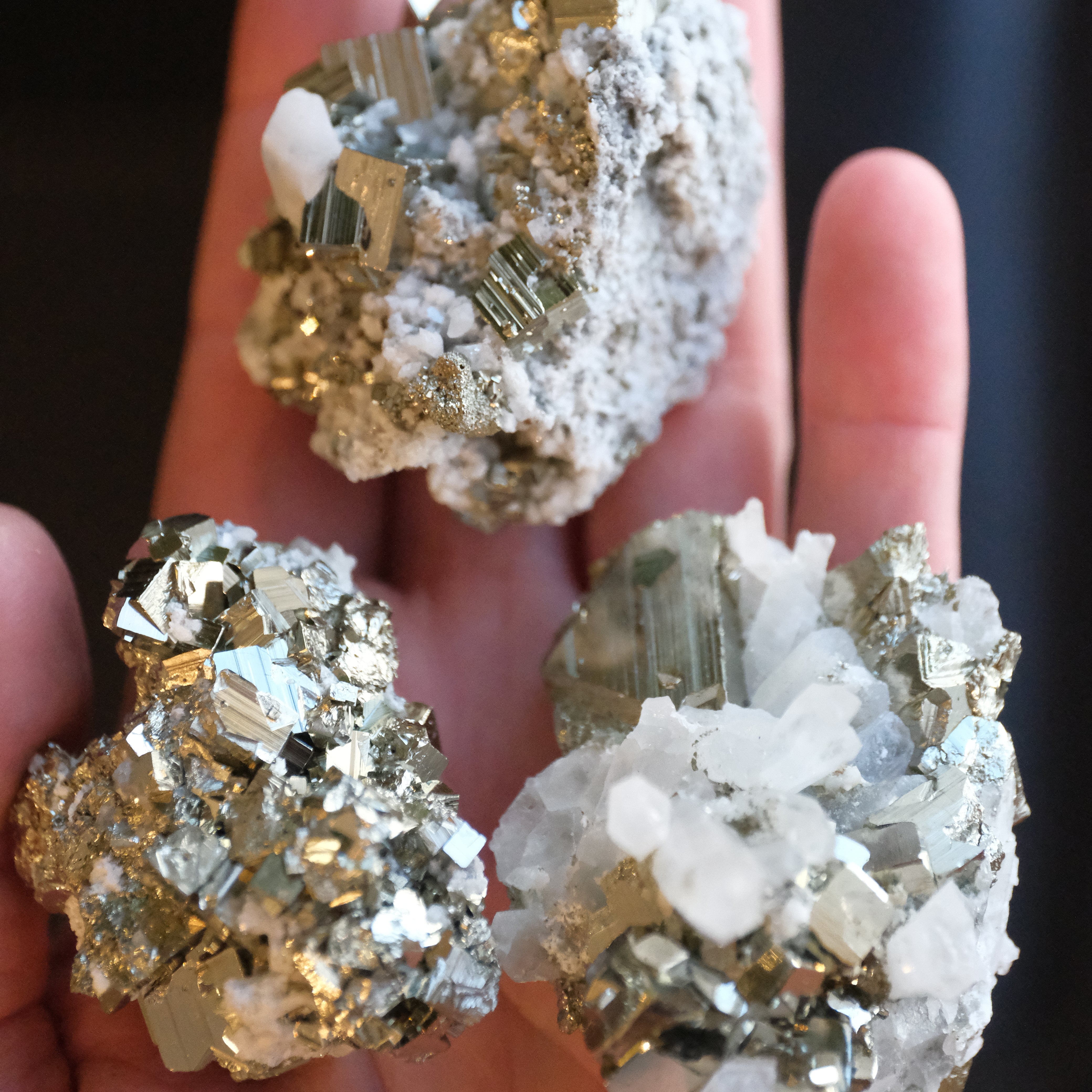 Peruvian Pyrite + Calcite Cluster