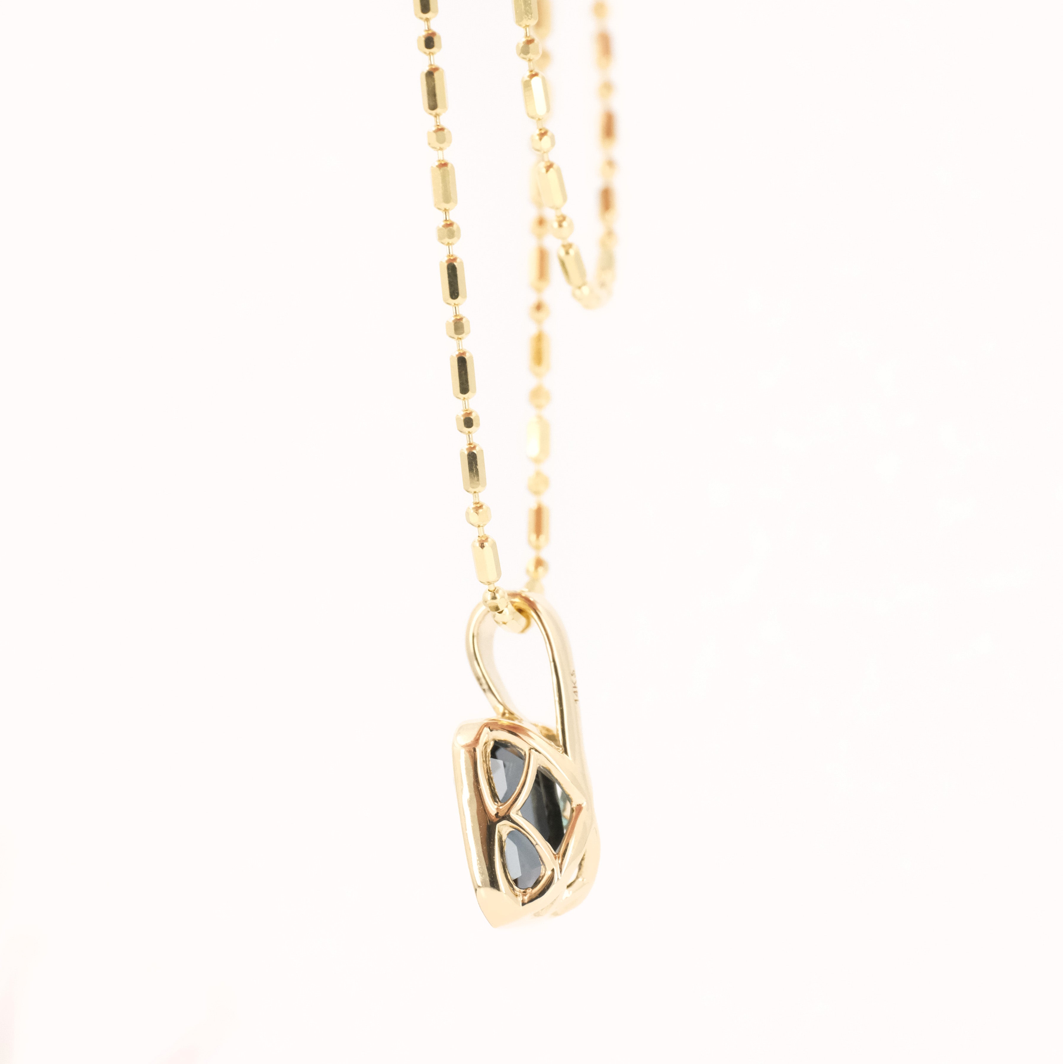 14k + London Blue Topaz Lyon Necklace