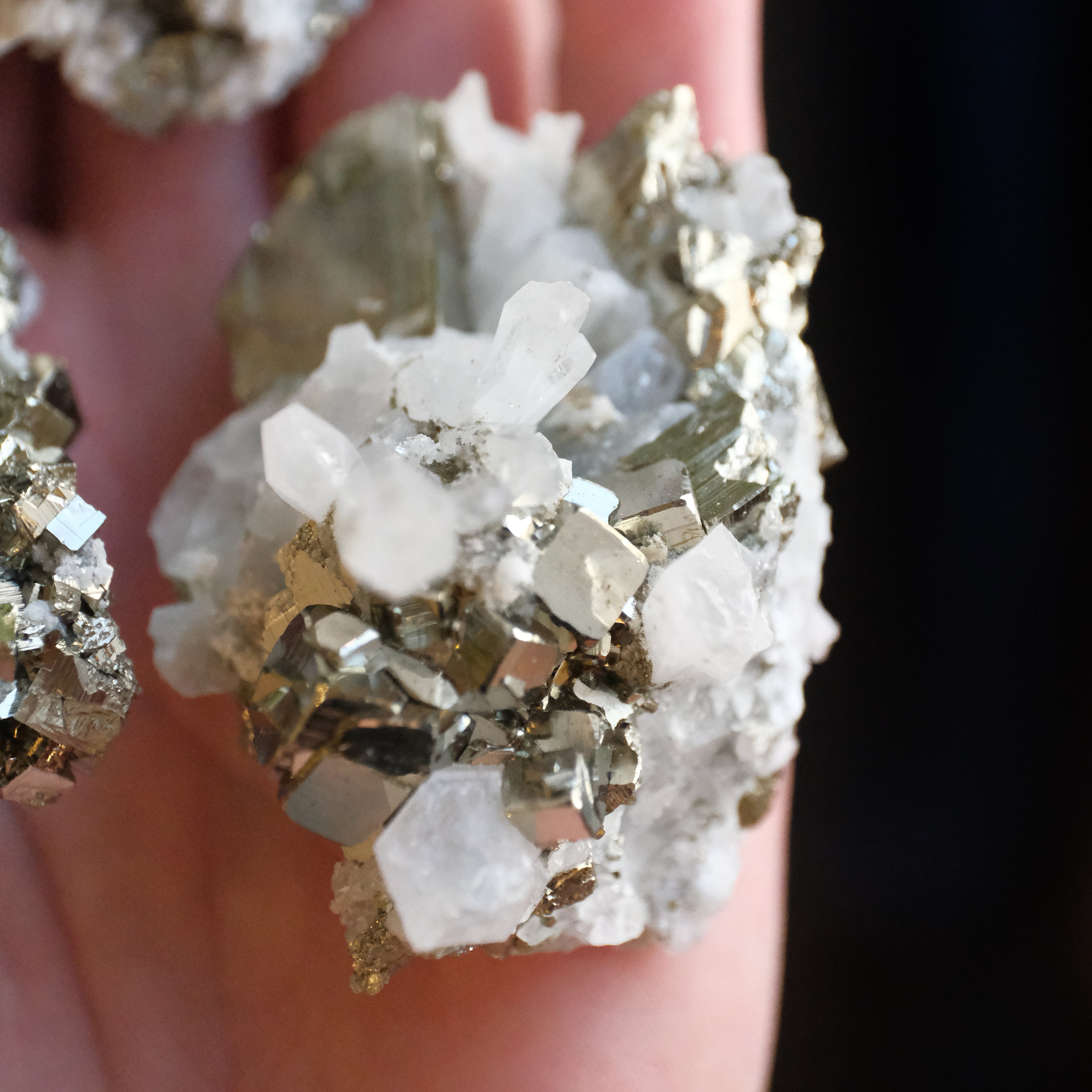 Peruvian Pyrite + Calcite Cluster