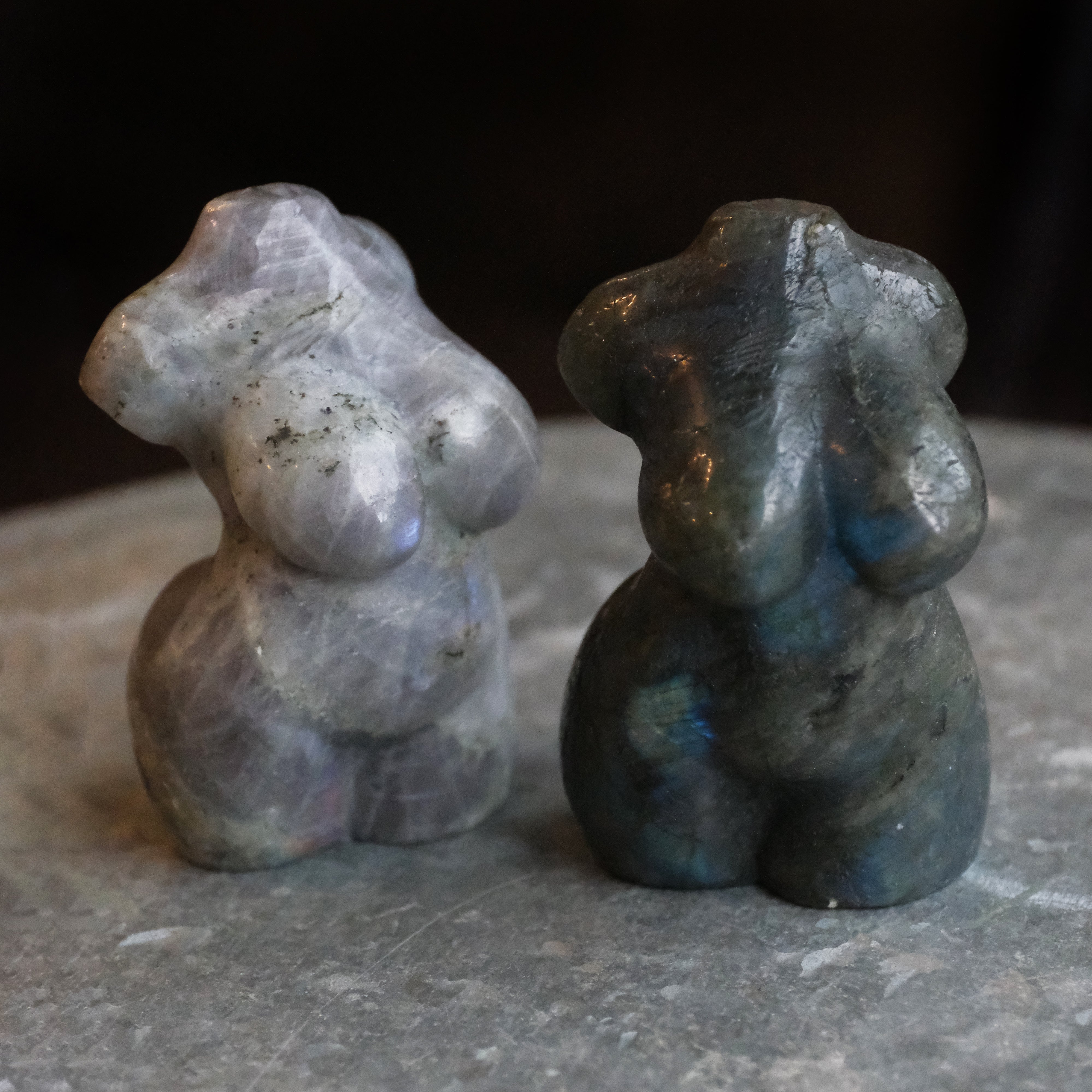 Hand Carved Labradorite Body