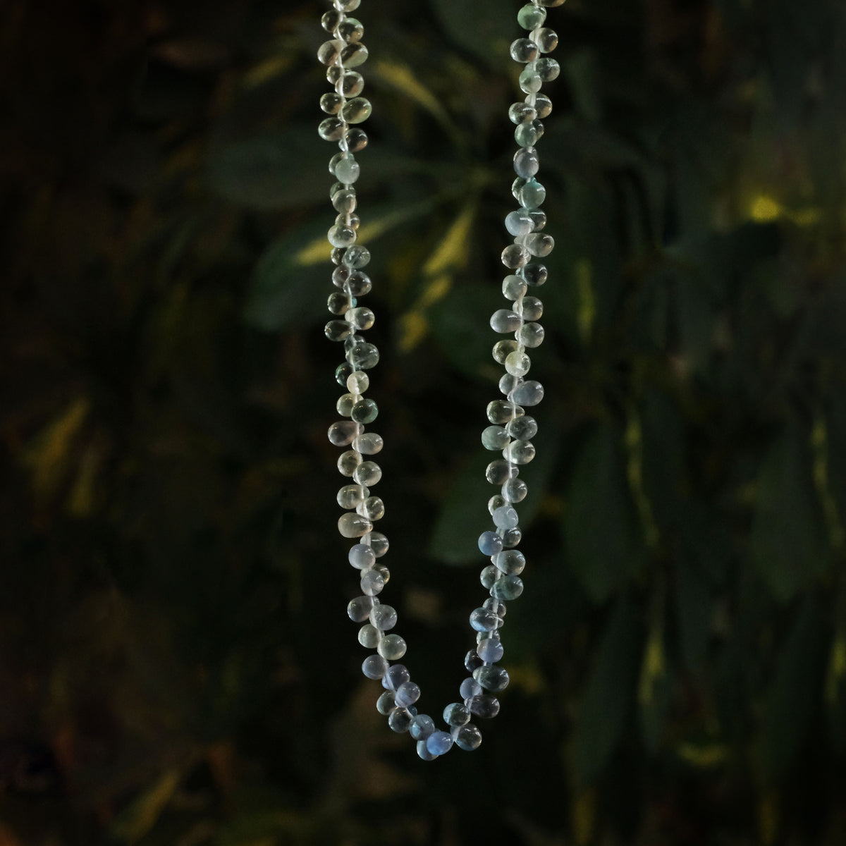 Fluorite + Sterling Waterdrop Necklace