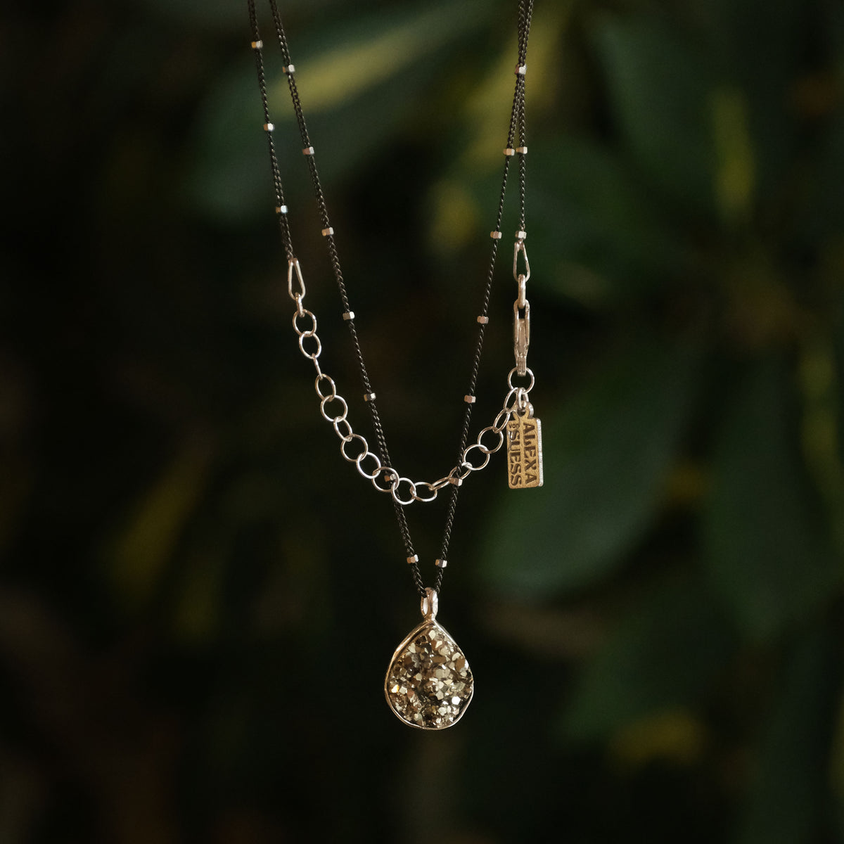 Pyrite + Sterling Galileo Necklace