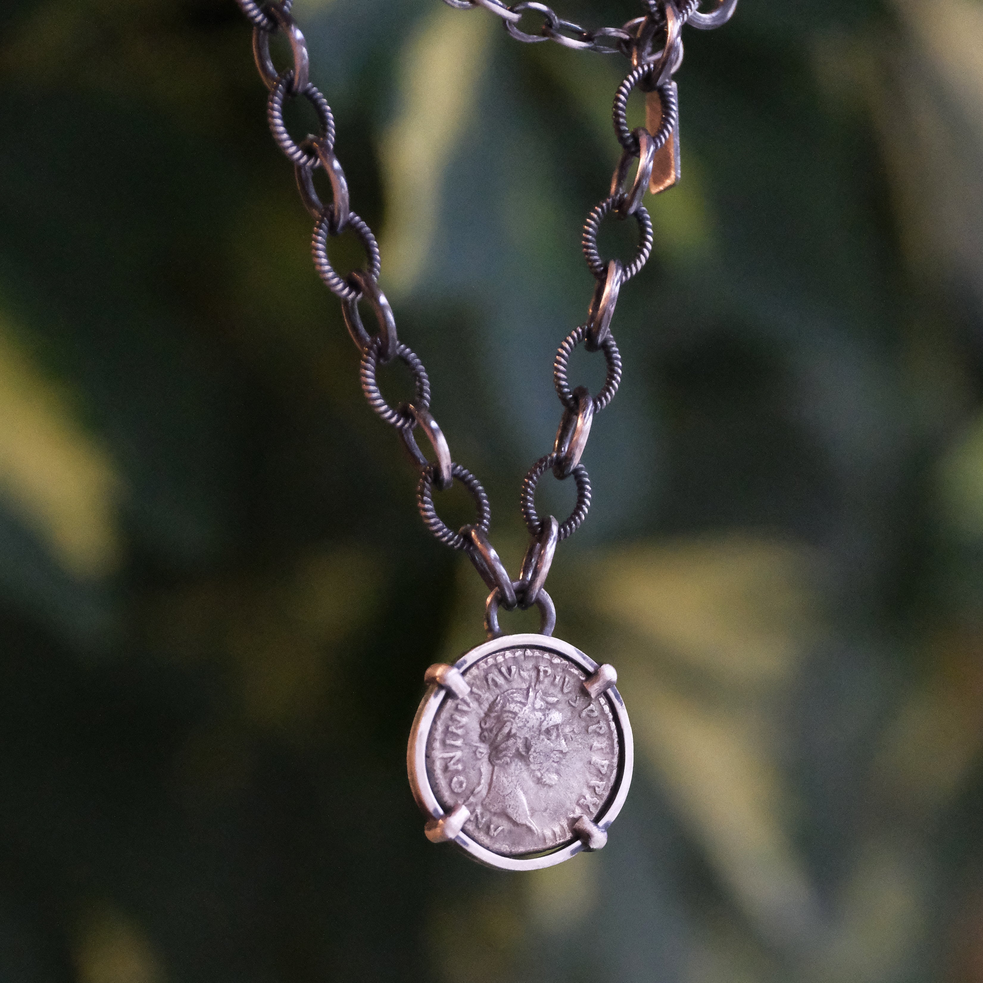 Roman Silver Denarius Coin Necklace - 200 AD - One of a Kind