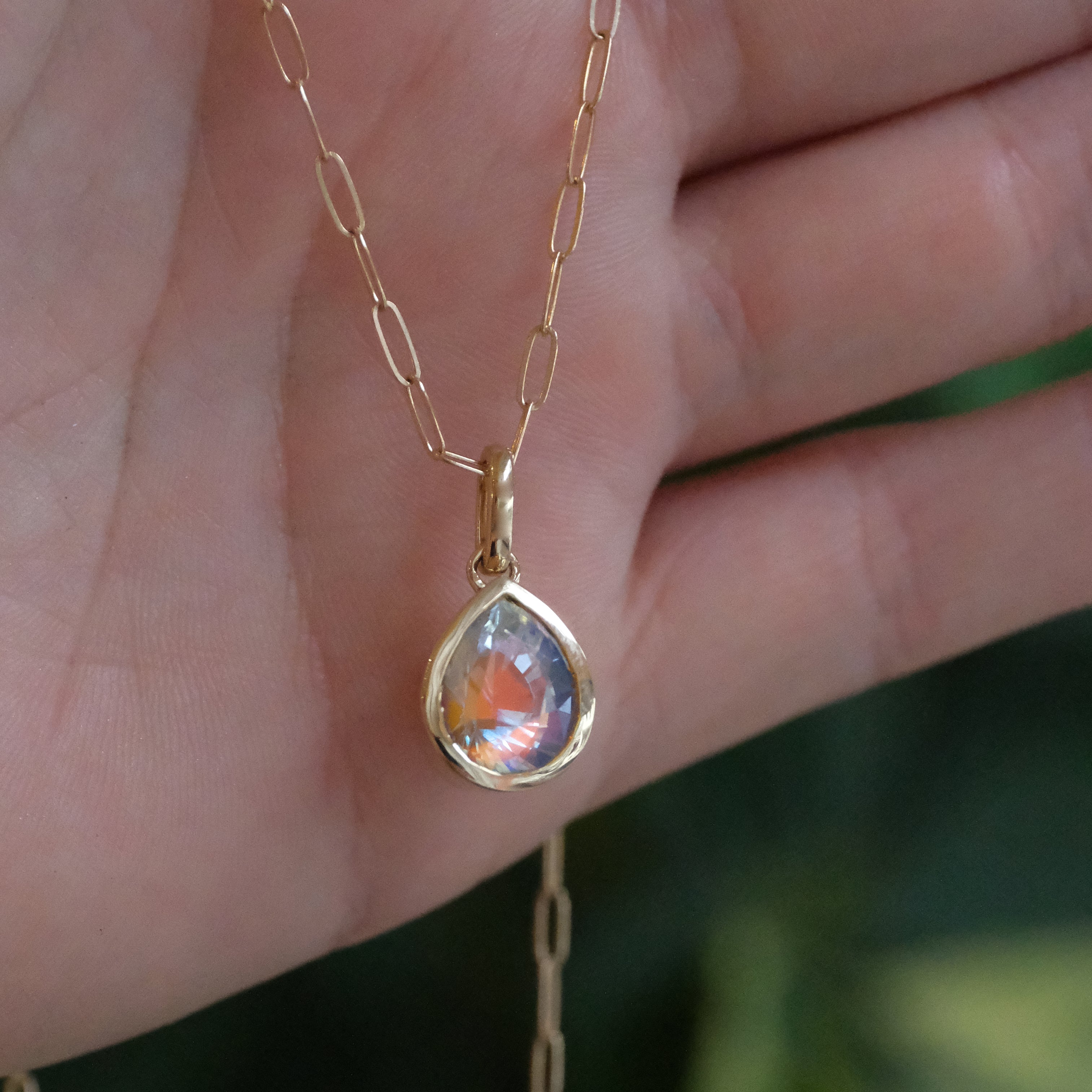 14k + Moonstone Rhiannon Necklace - One of a Kind