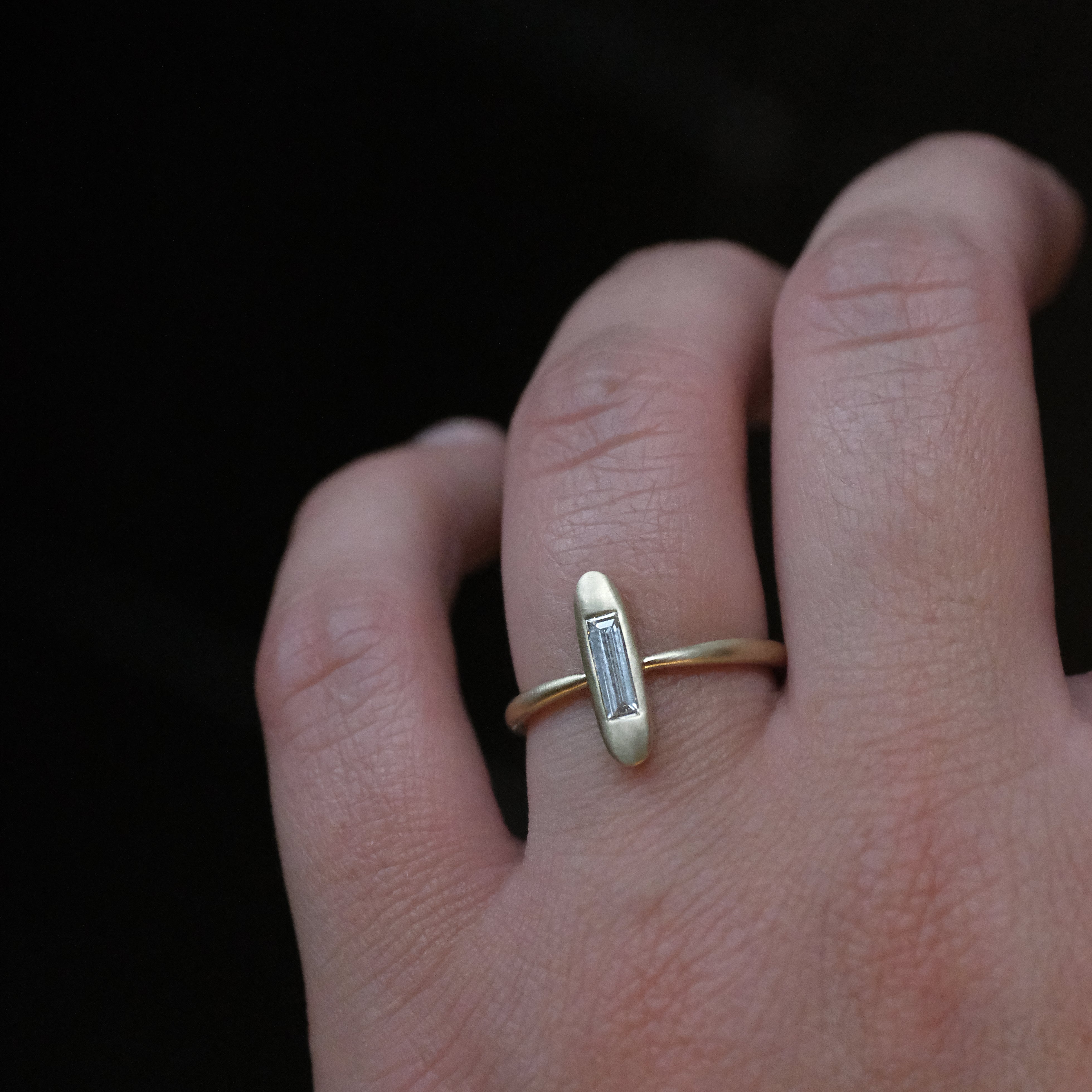 14k + Natural Diamond Seedling Ring - One of a Kind