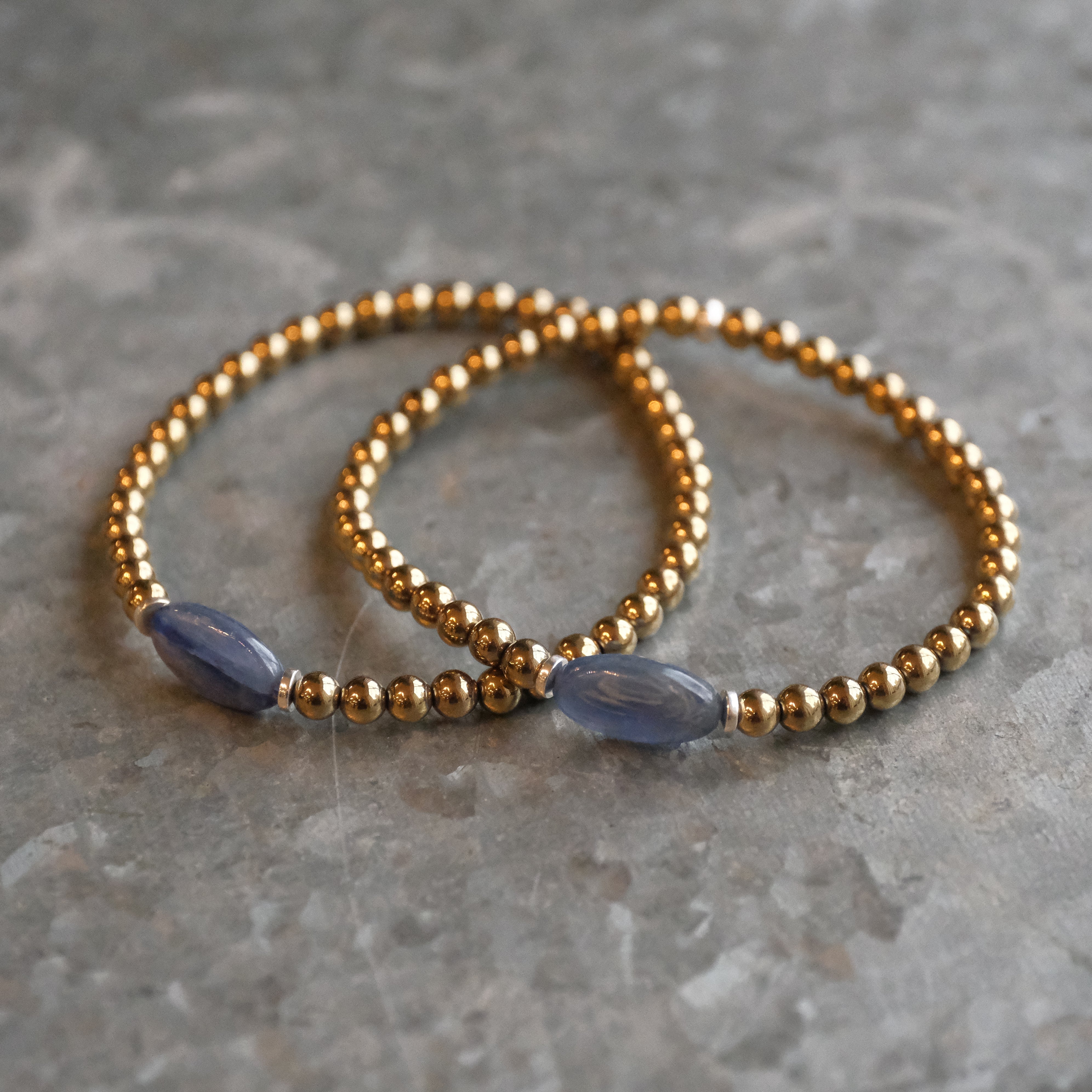 Kyanite + Pyrite Bracelet